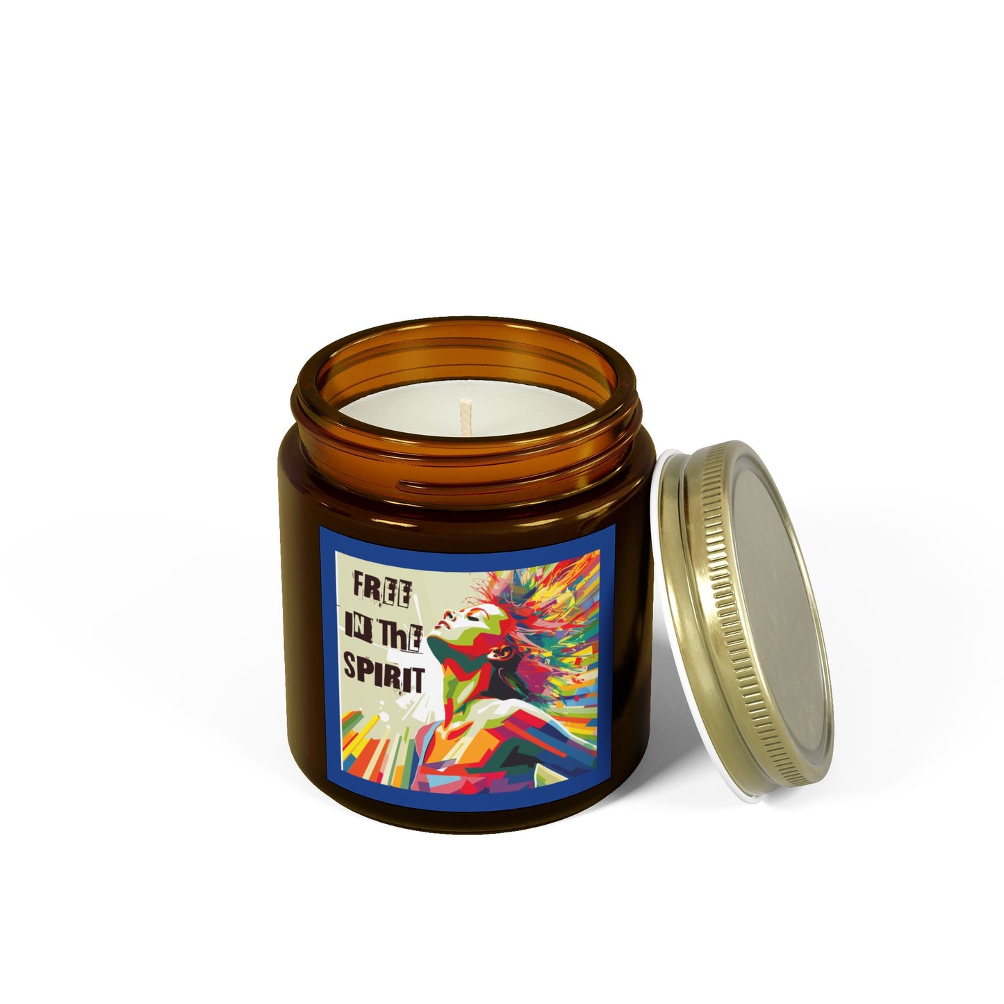 Free In The Spirit Scented Coconut Apricot Candles (4oz, 9oz) Gift, Christmas gift, Gift for Her, Spiritual Gift