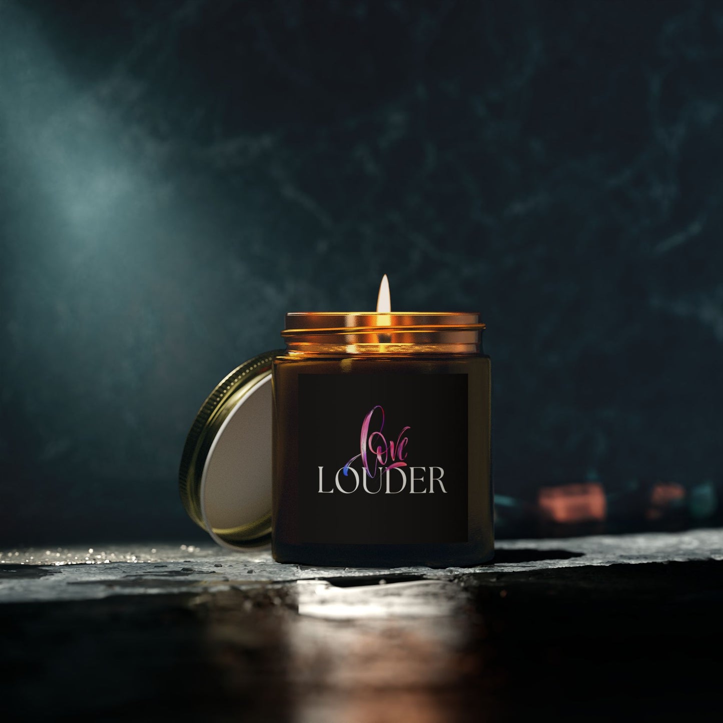 Scented Candles - Love Louder, Coconut Apricot Wax (4oz, 9oz)