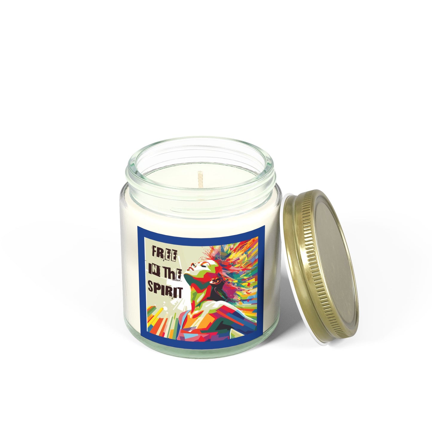 Free In The Spirit Scented Coconut Apricot Candles (4oz, 9oz) Gift, Christmas gift, Gift for Her, Spiritual Gift