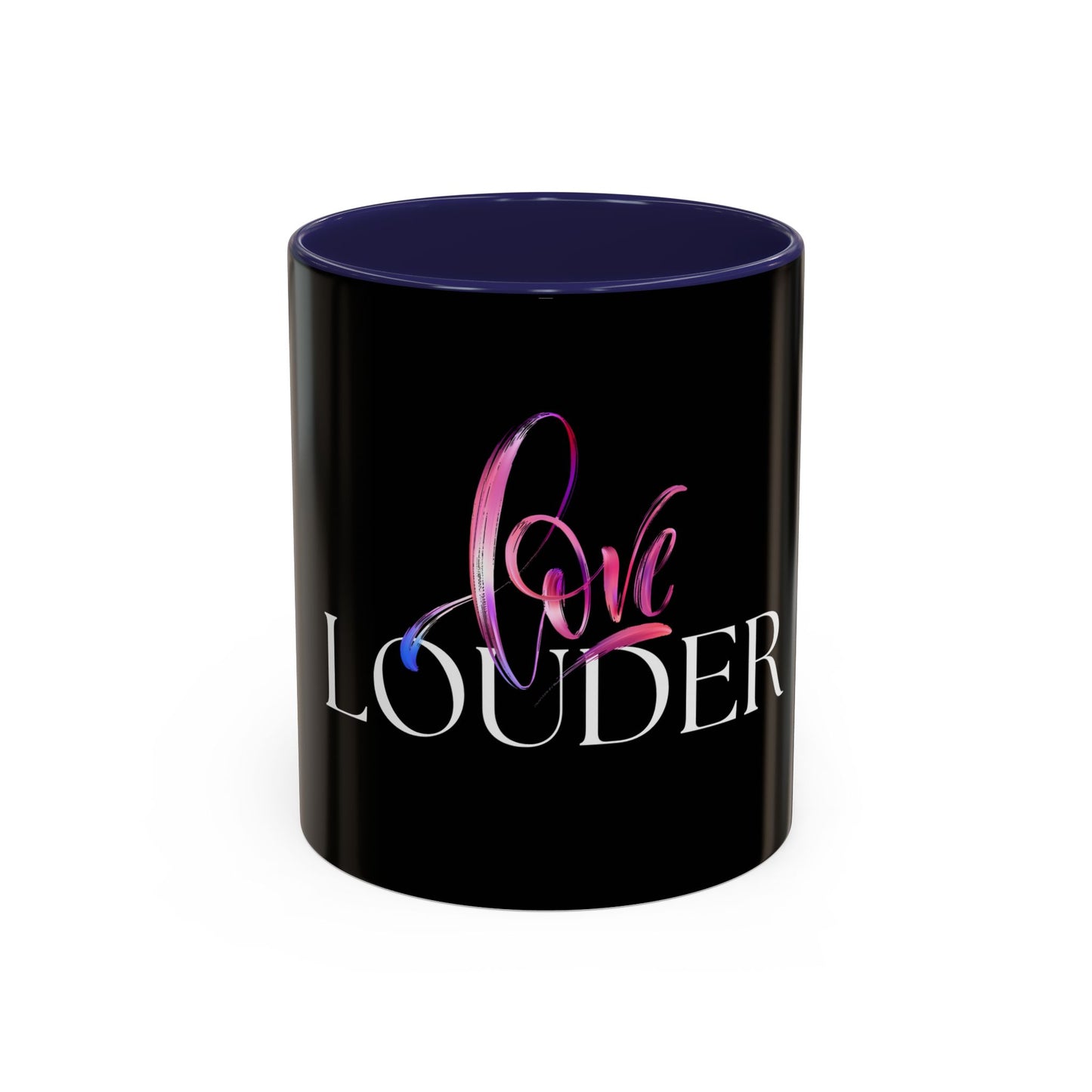 Love Louder Accent Coffee Mug - Perfect Gift for Coffee Lovers