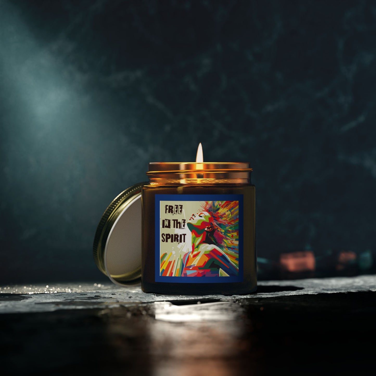 Free In The Spirit Scented Coconut Apricot Candles (4oz, 9oz) Gift, Christmas gift, Gift for Her, Spiritual Gift