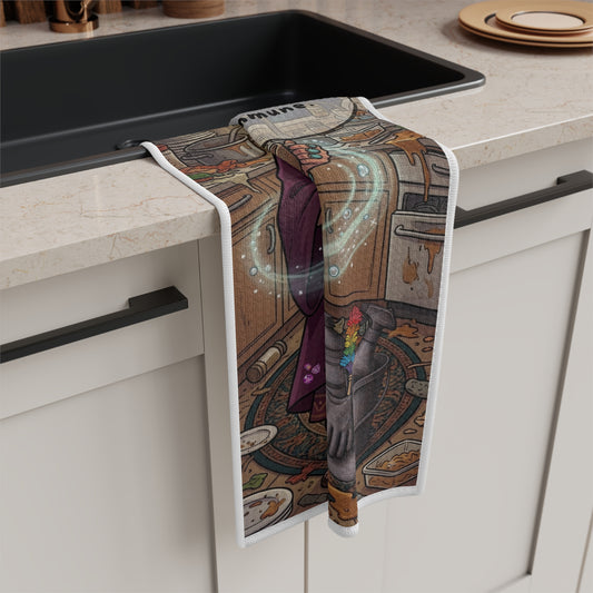 "I Saged the Kitchen, But the Dishes Were Immune" - Auntie Aura Tea Towel