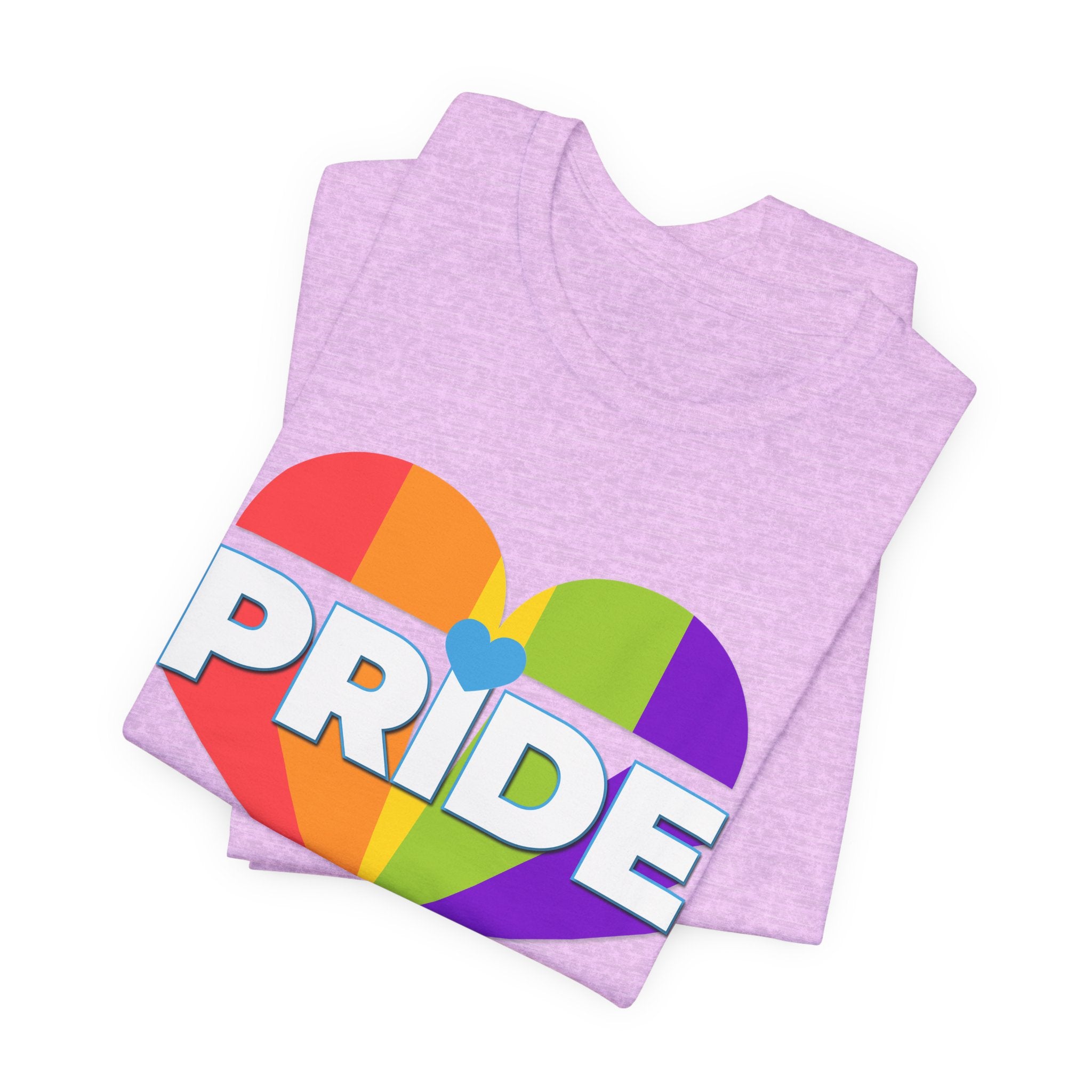 Pride Rainbow Heart Tee | Mile Hi Church logo
