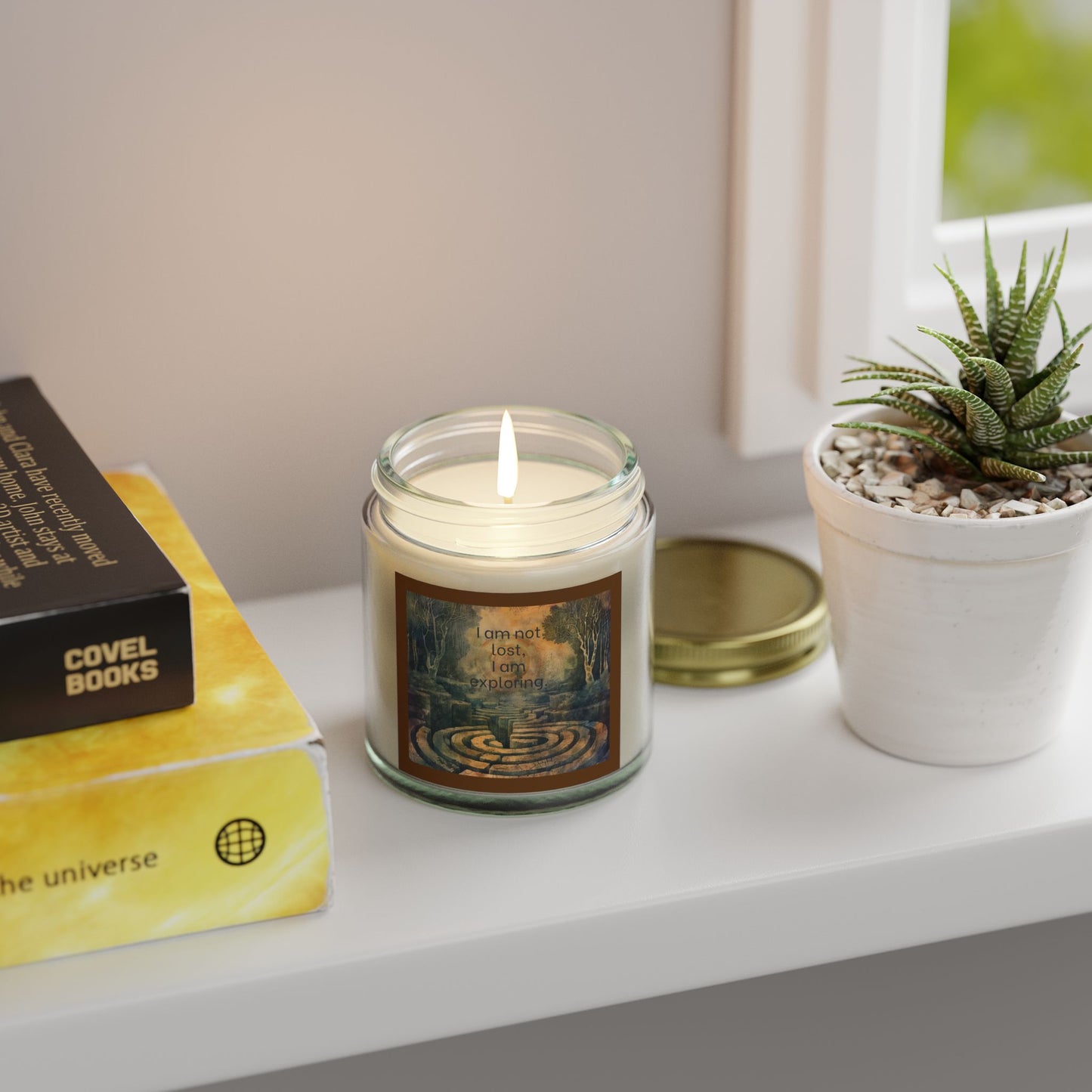 I Am Not Lost I Am Exploring Scented Coconut Apricot Candles (4oz, 9oz) Gift, Christmas gift, Gift for Her, Spiritual Gift