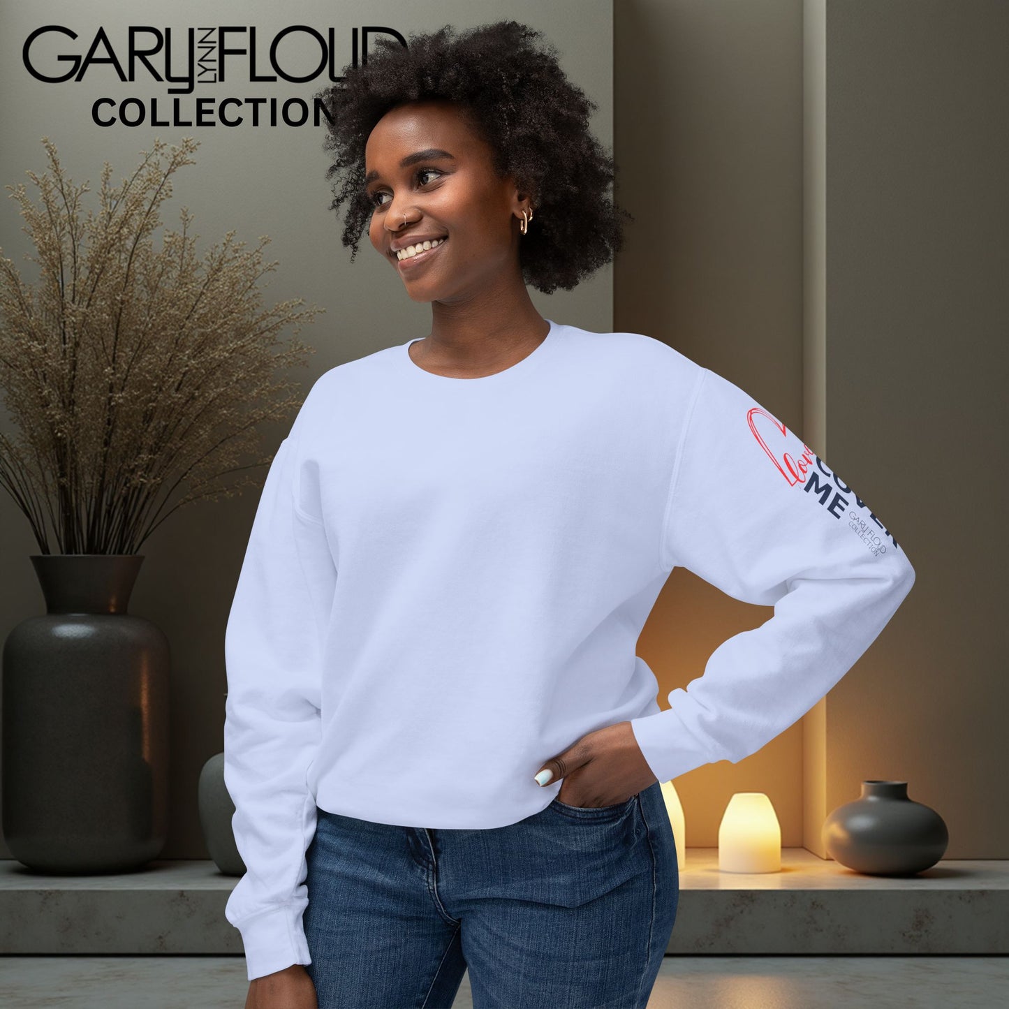 Vintage Comfort Crewneck Sweatshirt Love Cover Me Design