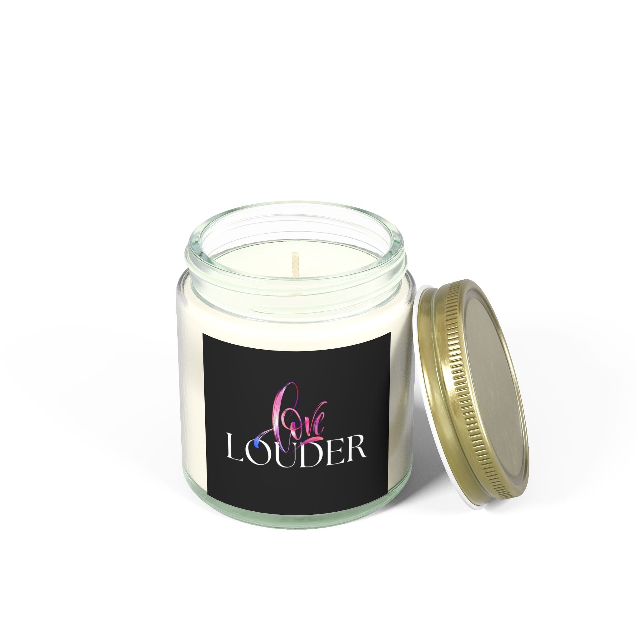 Scented Candles - Love Louder, Coconut Apricot Wax (4oz, 9oz)