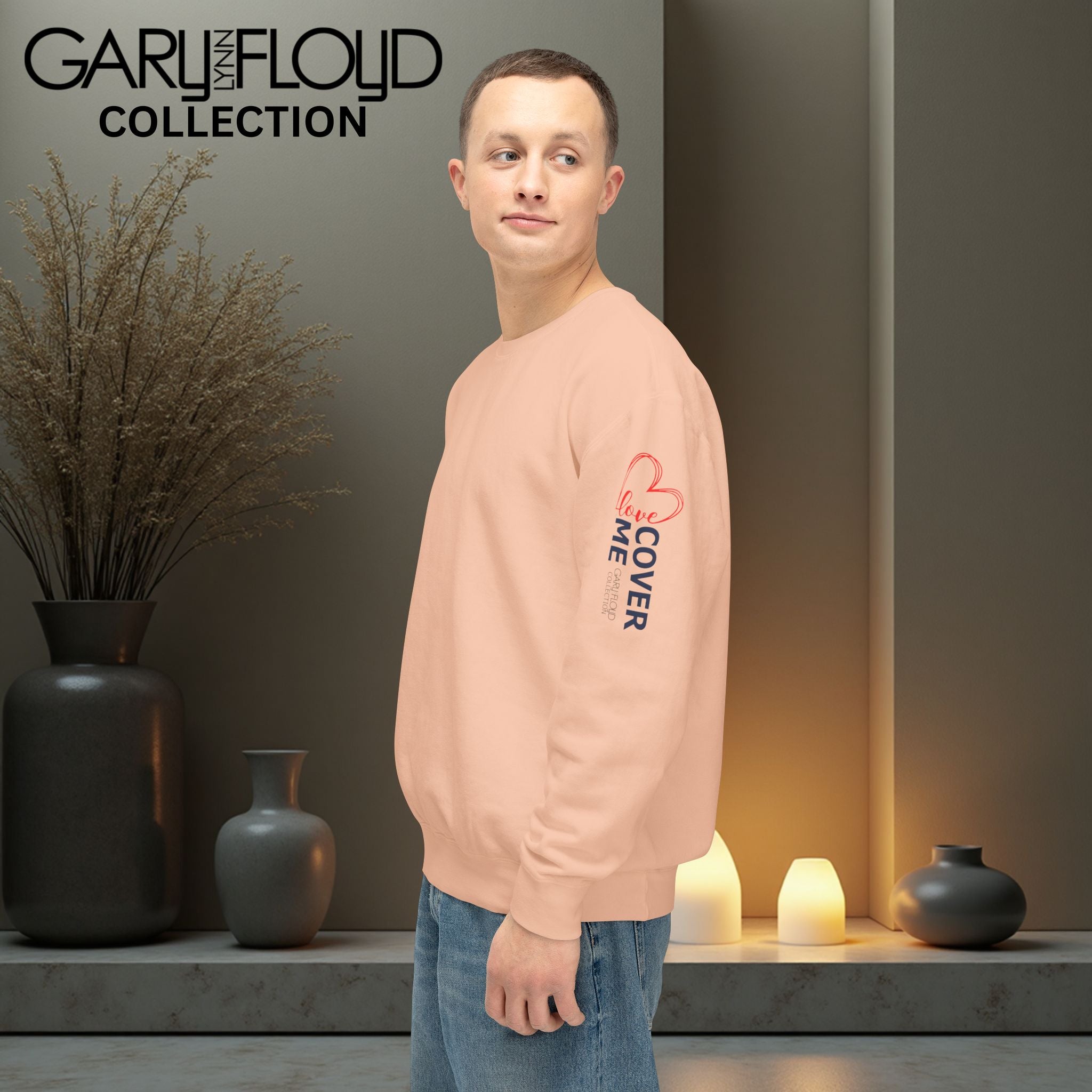 Vintage Comfort Crewneck Sweatshirt Love Cover Me Design