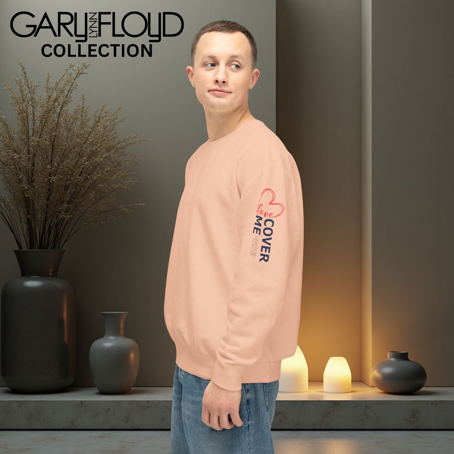 Vintage Comfort Crewneck Sweatshirt Love Cover Me Design