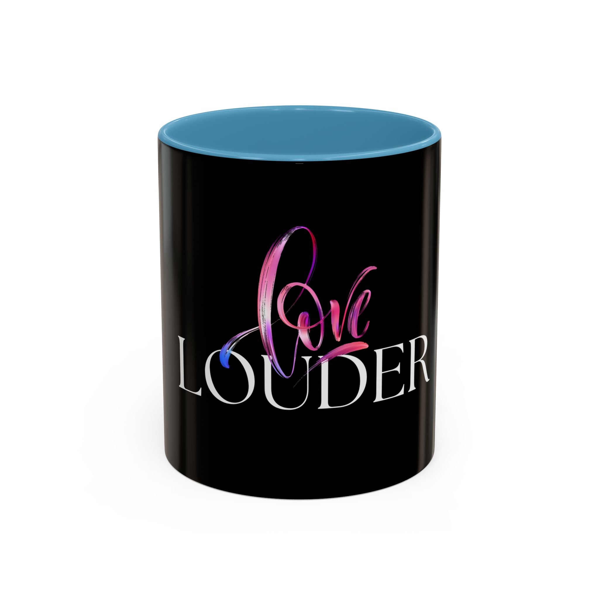 Love Louder Accent Coffee Mug - Perfect Gift for Coffee Lovers