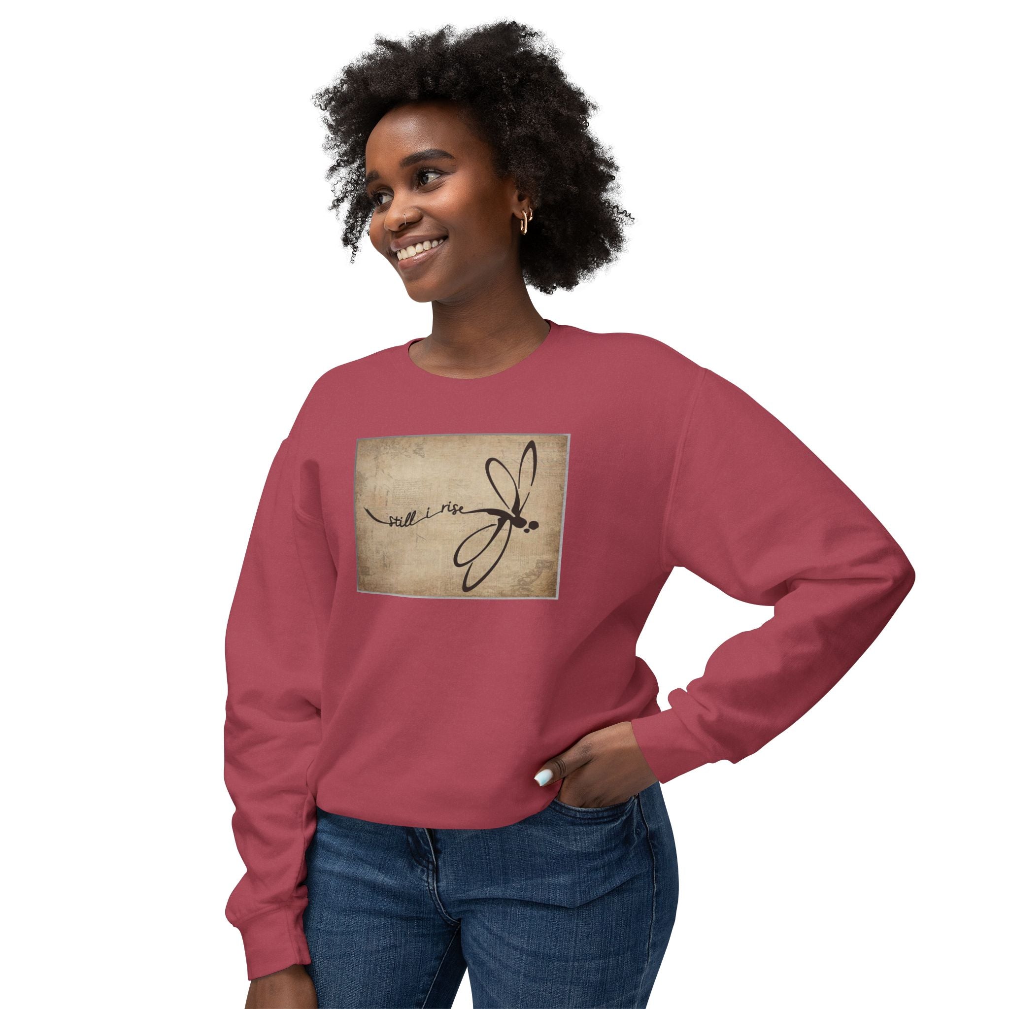 Dragonfly Crewneck Sweatshirt - Still I Rise Graphic