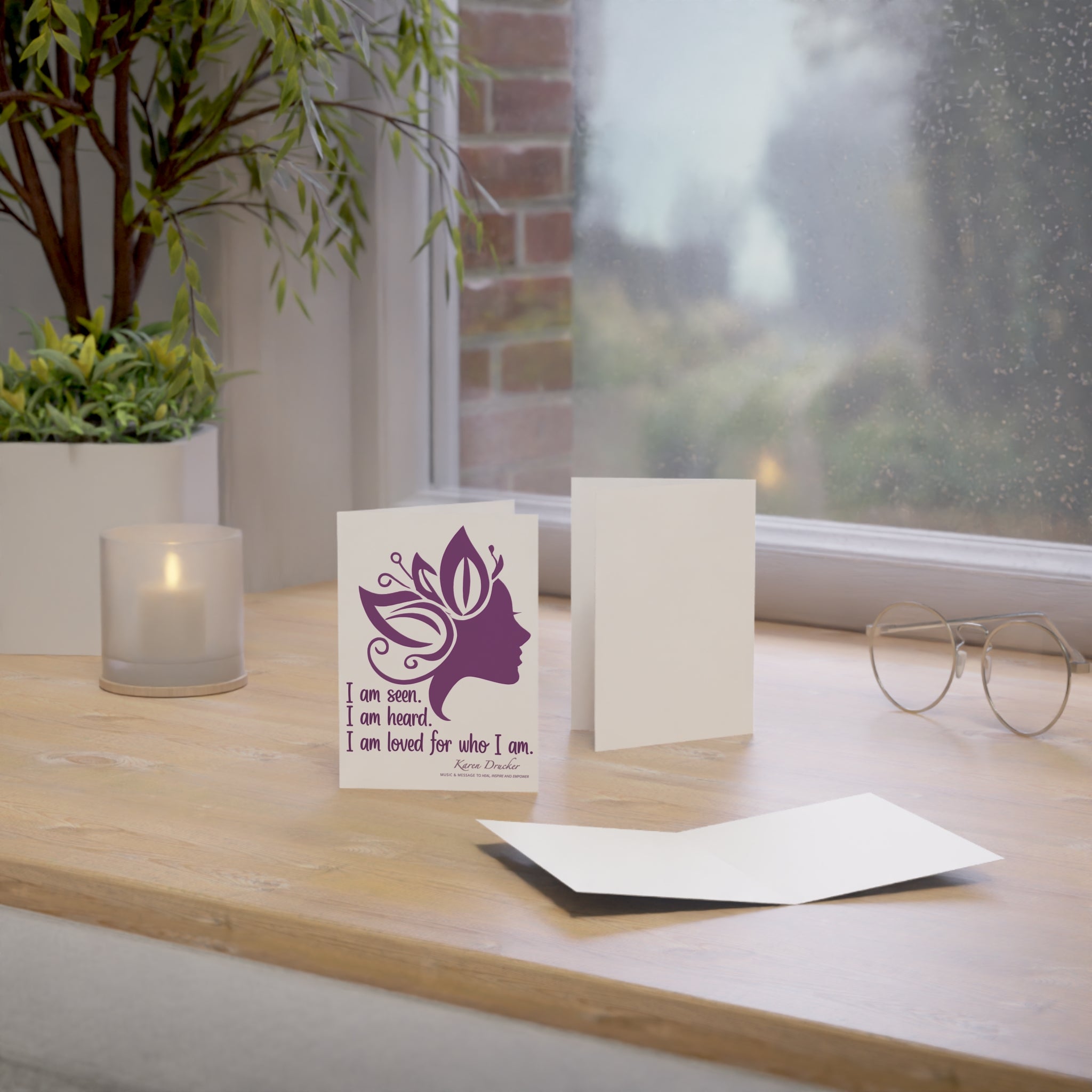 Greeting Cards - 'I am seen. I am heard. I am loved for who I am. ' Karen Drucker Designs