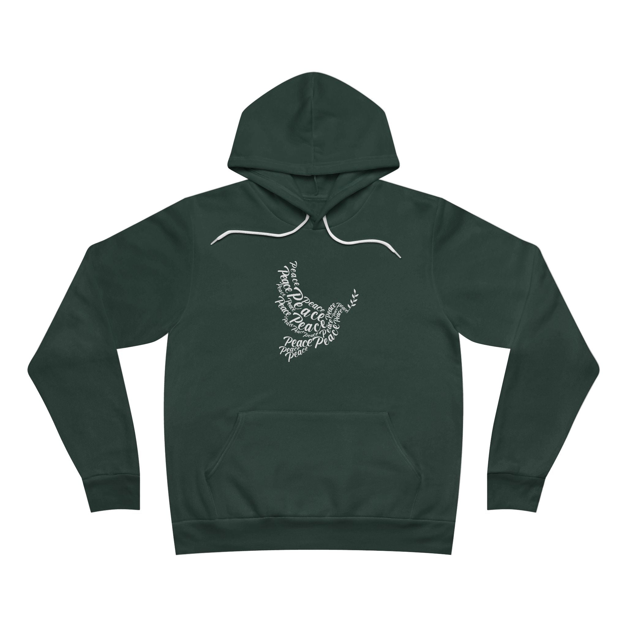 Unisex Peace Dove Hoodie - Cozy Fleece Pullover for Mindfulness, Stress Relief, Gift for Friends, Meditation, Spiritual Wear