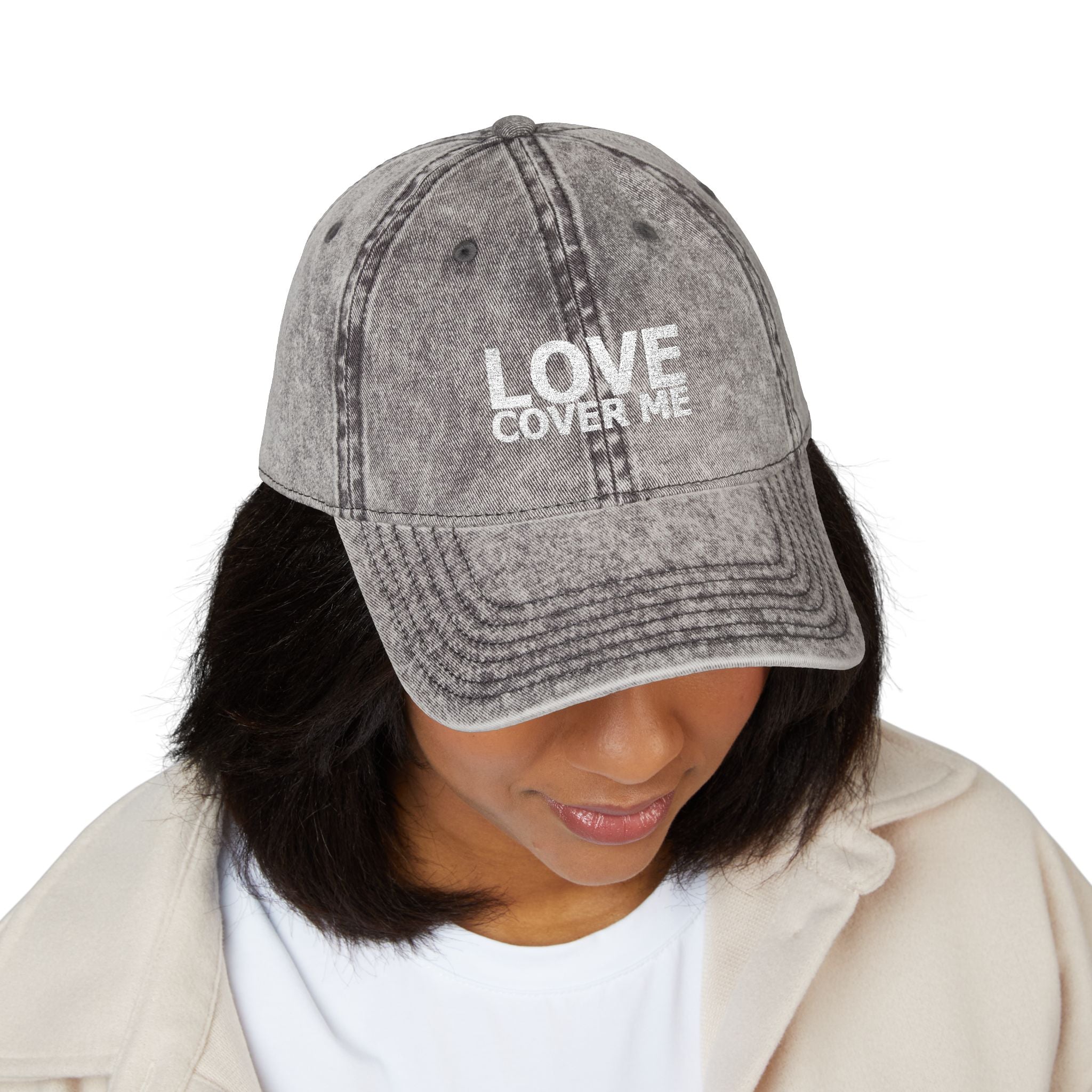 Cap - Embroidered Vintage Baseball Cap from the Gary Lynn Floyd Collection 'Love Cover Me'