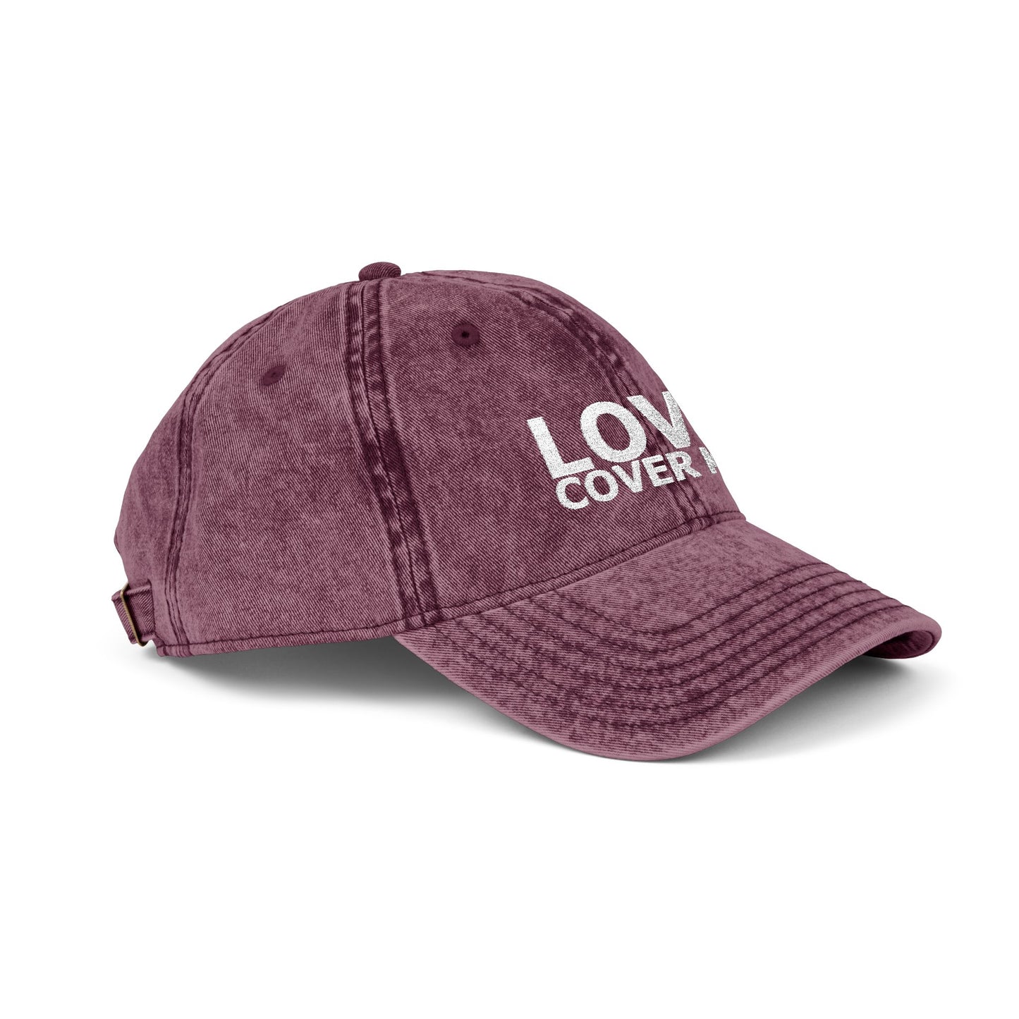 Embroidered Vintage Baseball Cap from the Gary Lynn Floyd Collection 'Love Cover Me'