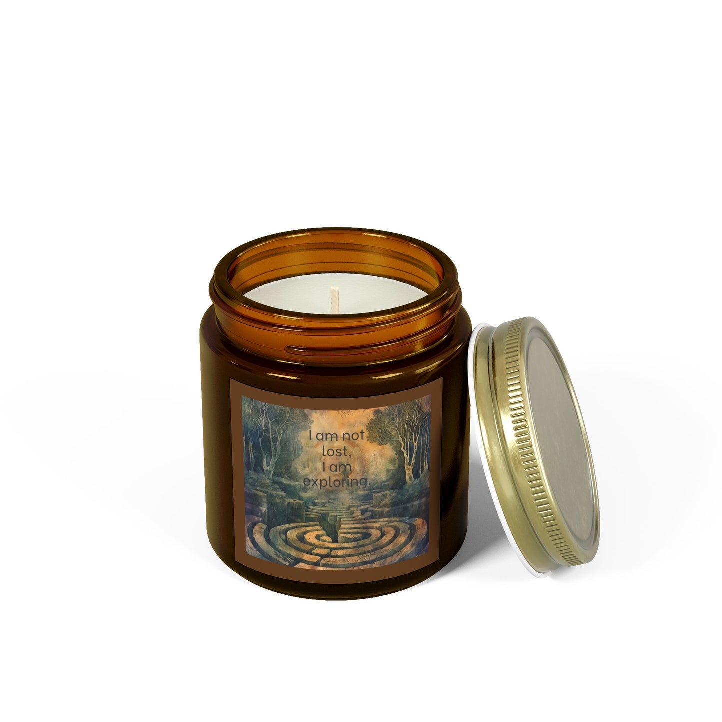 I Am Not Lost I Am Exploring Scented Coconut Apricot Candles (4oz, 9oz) Gift, Christmas gift, Gift for Her, Spiritual Gift