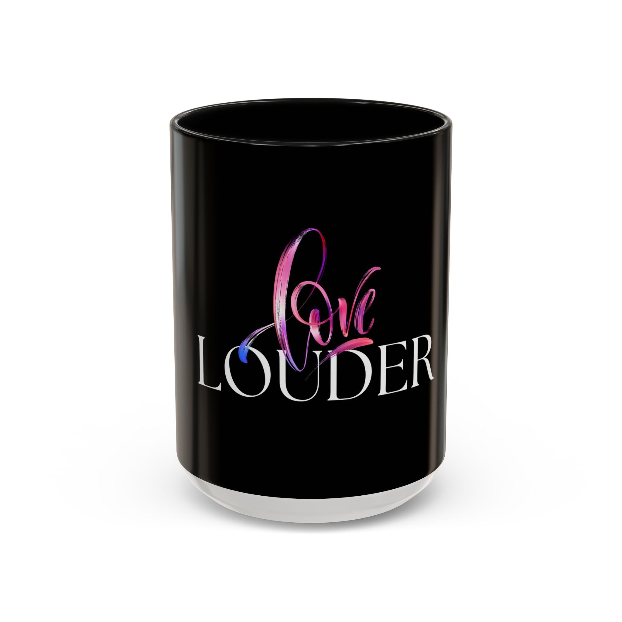 Love Louder Accent Coffee Mug - Perfect Gift for Coffee Lovers