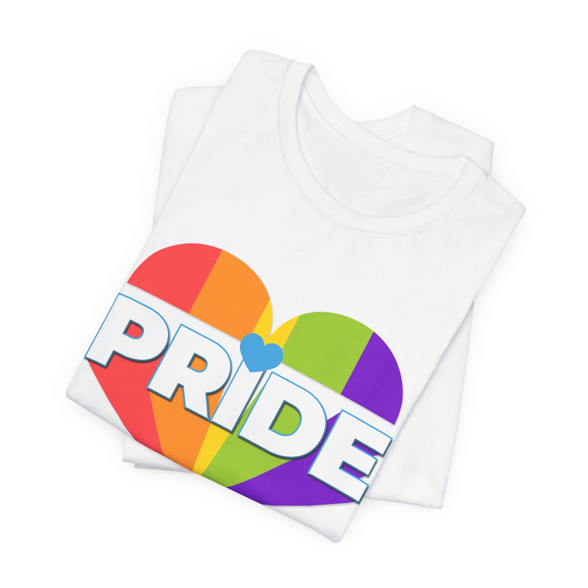 Pride Rainbow Heart Tee | Mile Hi Church logo