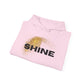 Hoodie — 'SHINE' Gold Glitter Brushstroke Graphic Hoodie