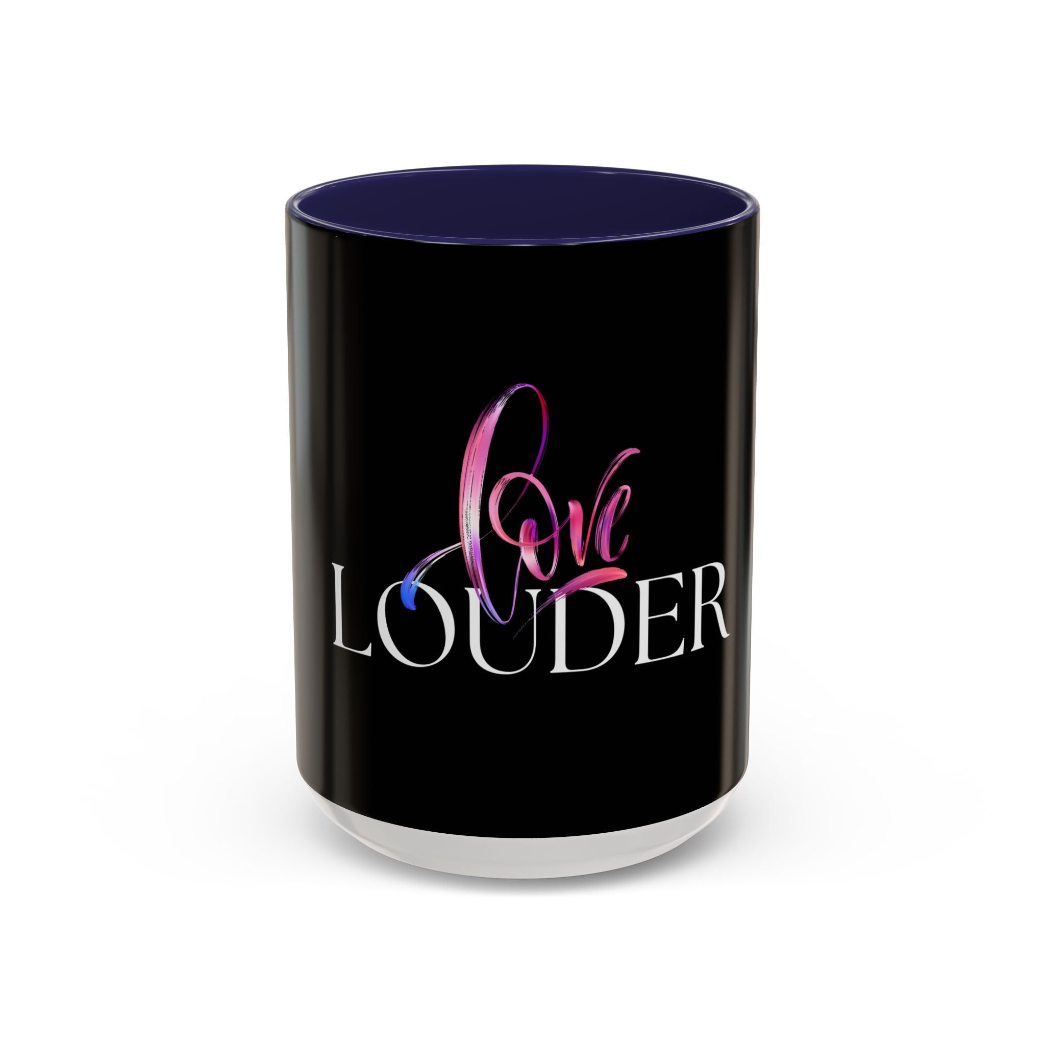 Love Louder Accent Coffee Mug - Perfect Gift for Coffee Lovers