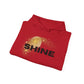 Hoodie — 'SHINE' Gold Glitter Brushstroke Graphic Hoodie