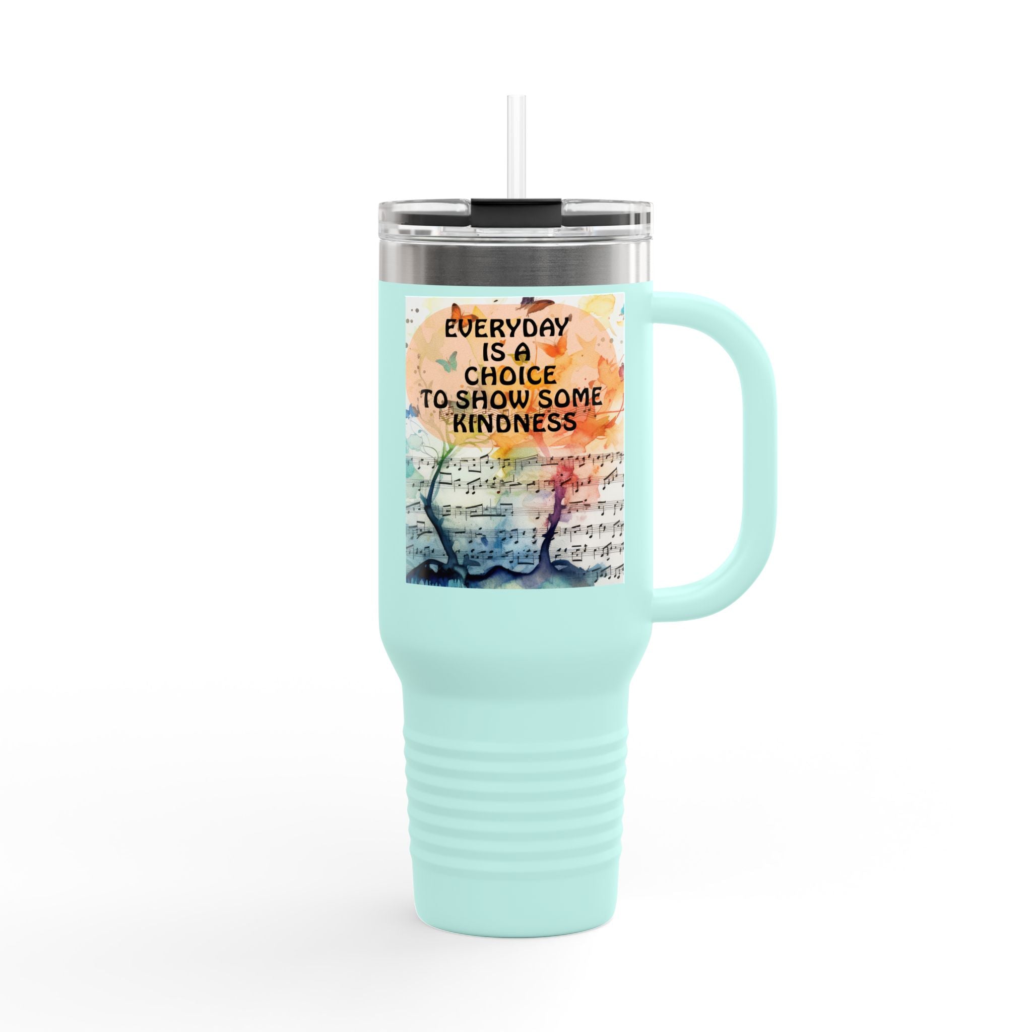 Inspirational Insulated Travel Mug | 40oz Drinkware for Kindness Advocates, Motivational Gifts, Everyday Use, Home, Office, Outdoors
