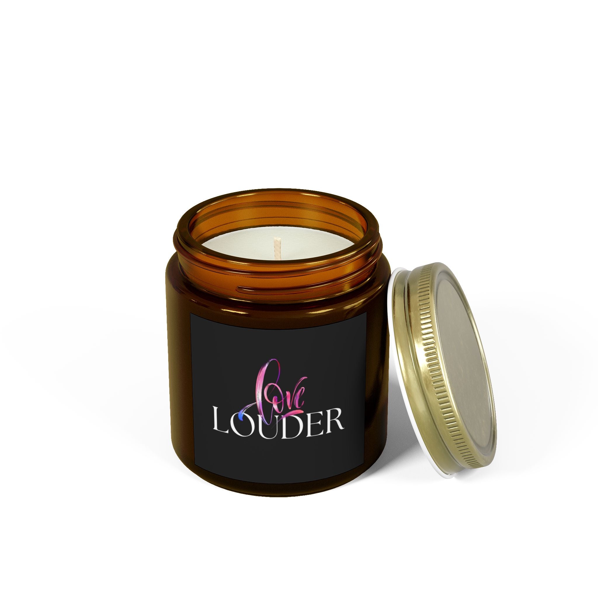 Scented Candles - Love Louder, Coconut Apricot Wax (4oz, 9oz)
