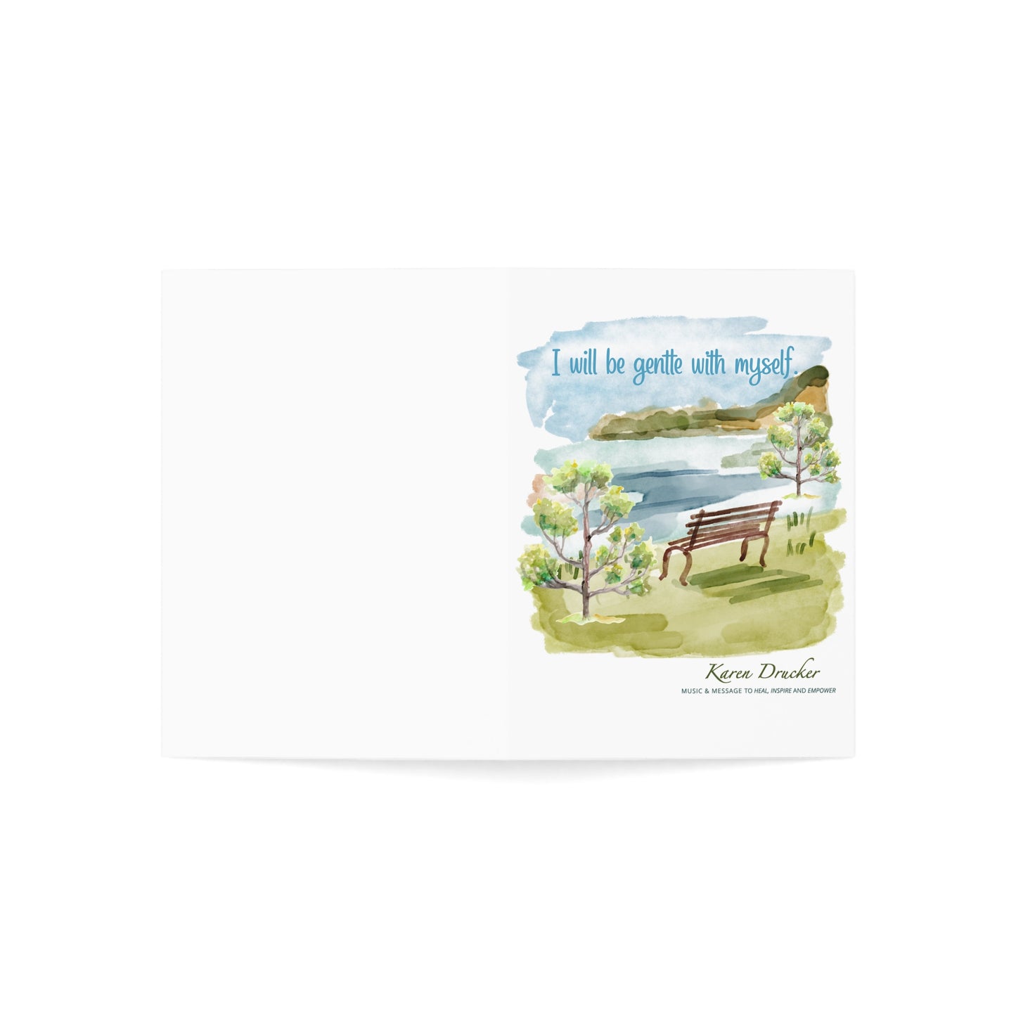Greeting Cards - 'I will be gentle with myself' Karen Drucker Design