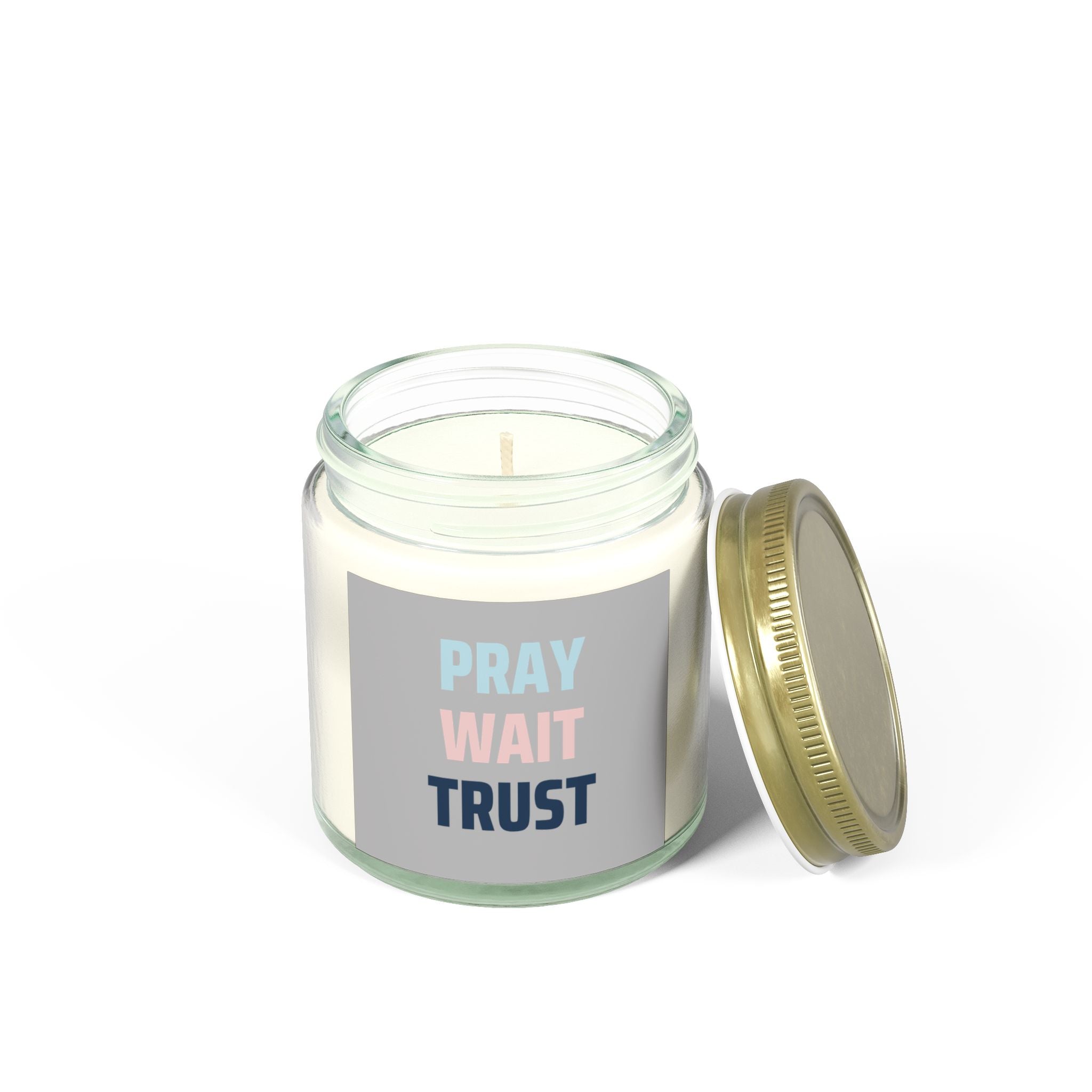 Candle Scented Prayer Wait Trust Coconut Apricot Wax