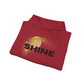 Hoodie — 'SHINE' Gold Glitter Brushstroke Graphic Hoodie