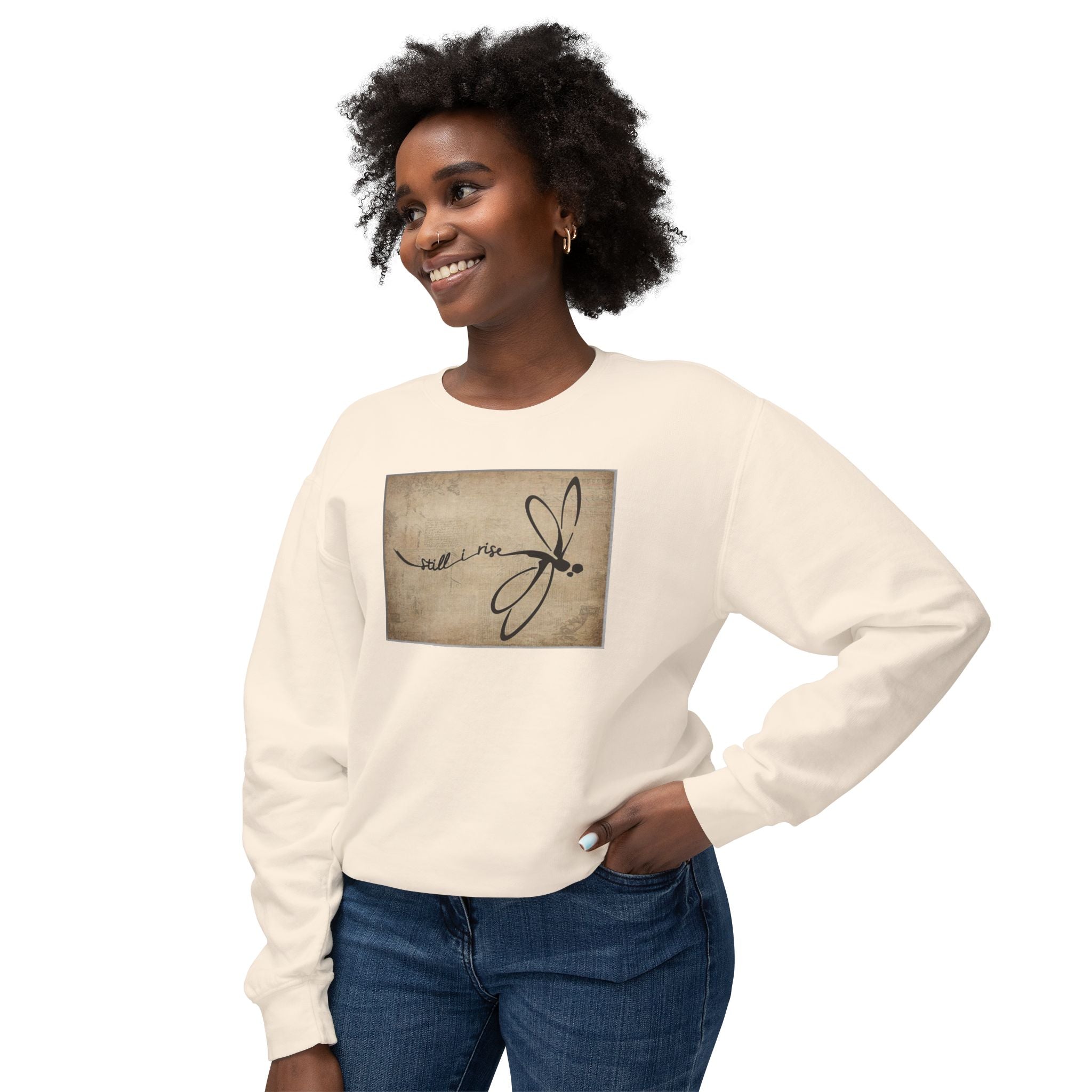 Dragonfly Crewneck Sweatshirt - Still I Rise Graphic