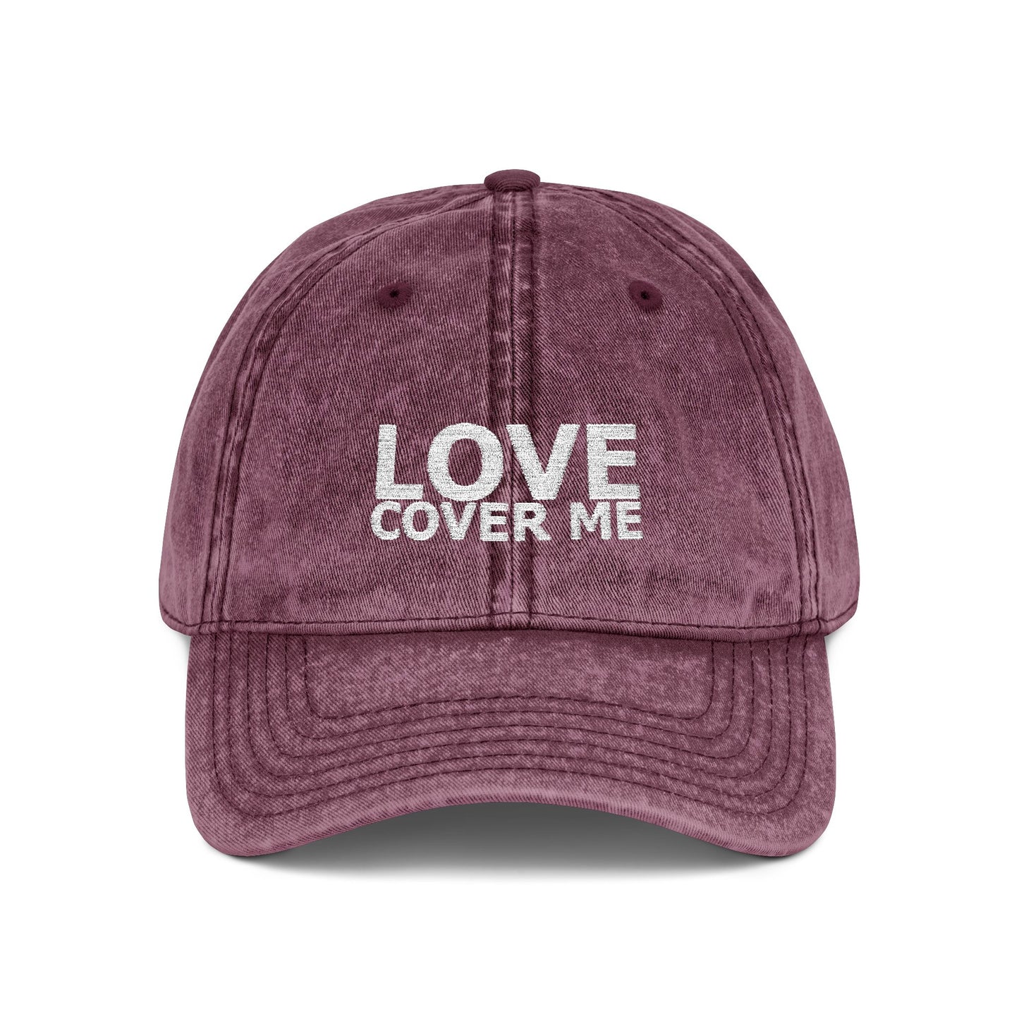 Embroidered Vintage Baseball Cap from the Gary Lynn Floyd Collection 'Love Cover Me'