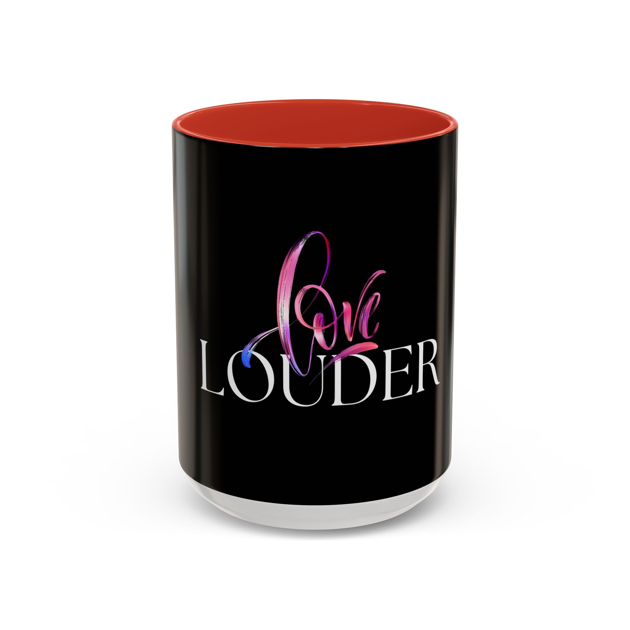 Love Louder Accent Coffee Mug - Perfect Gift for Coffee Lovers