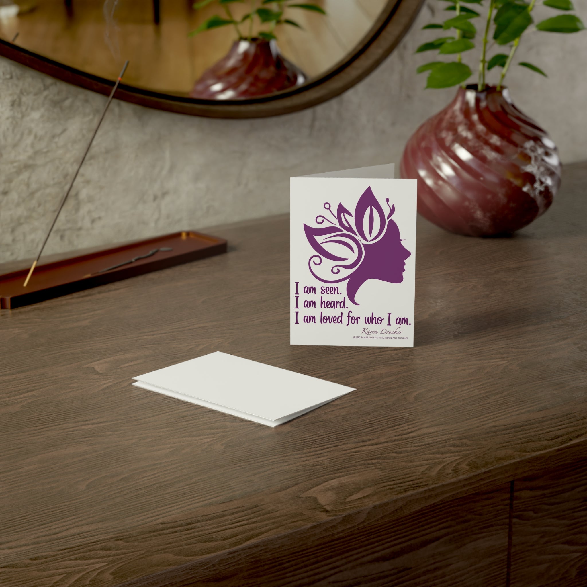 Greeting Cards - 'I am seen. I am heard. I am loved for who I am. ' Karen Drucker Designs
