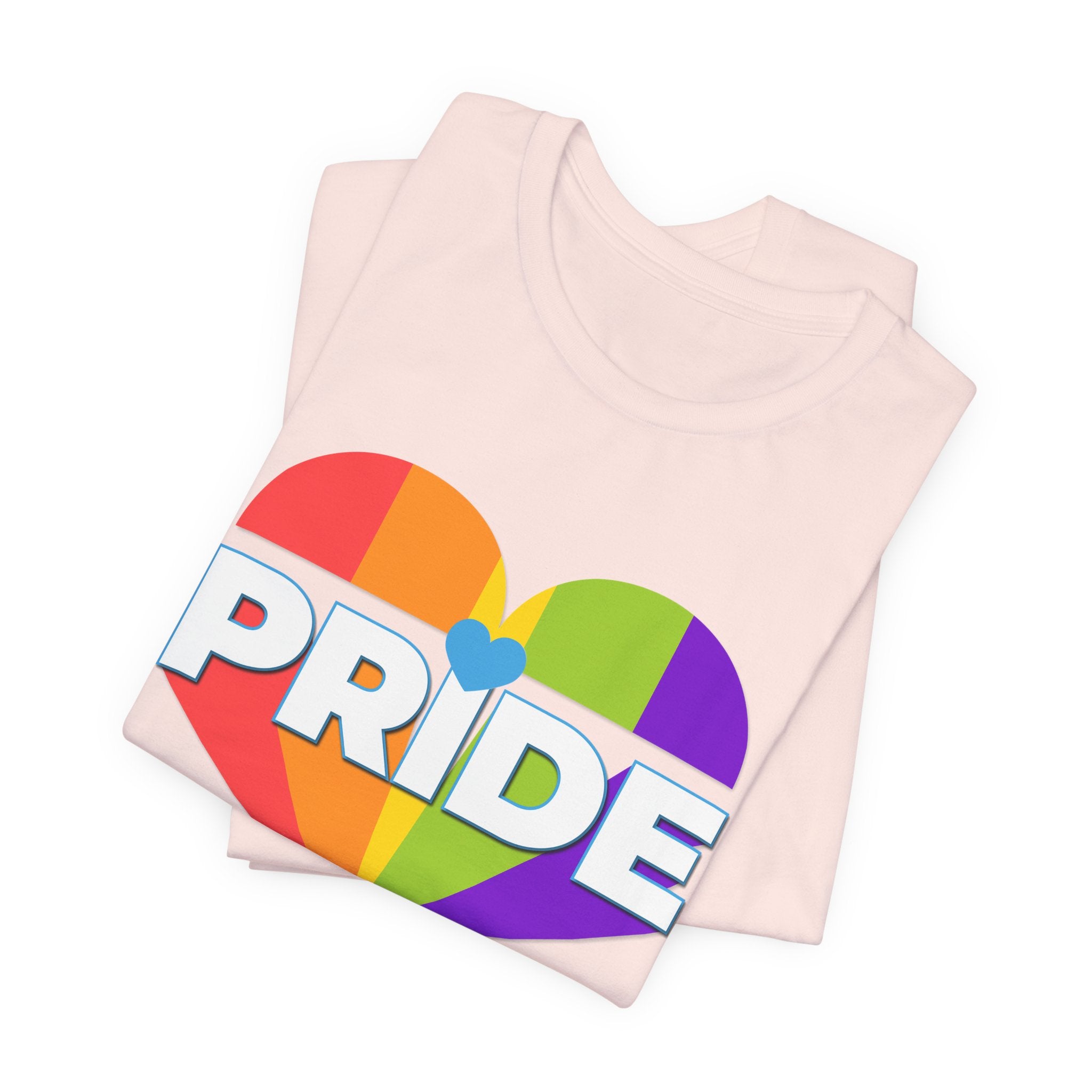 Pride Rainbow Heart Tee | Mile Hi Church logo
