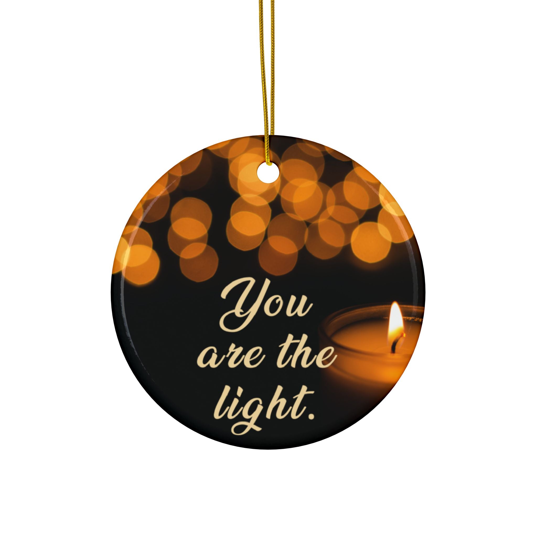 Ceramic Ornaments - You are the light. - Holiday Decor, Gift for Couples, Home Decoration, Christmas Gift, Christmas tree