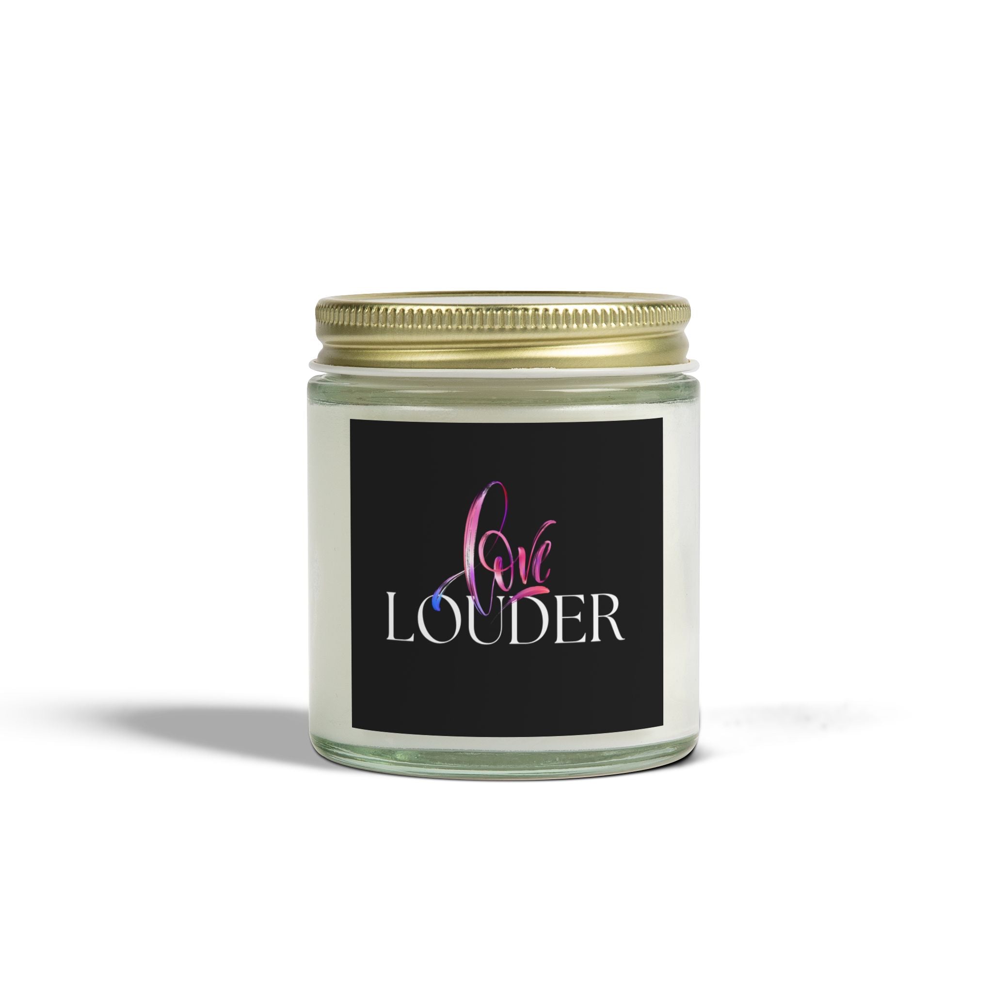 Scented Candles - Love Louder, Coconut Apricot Wax (4oz, 9oz)