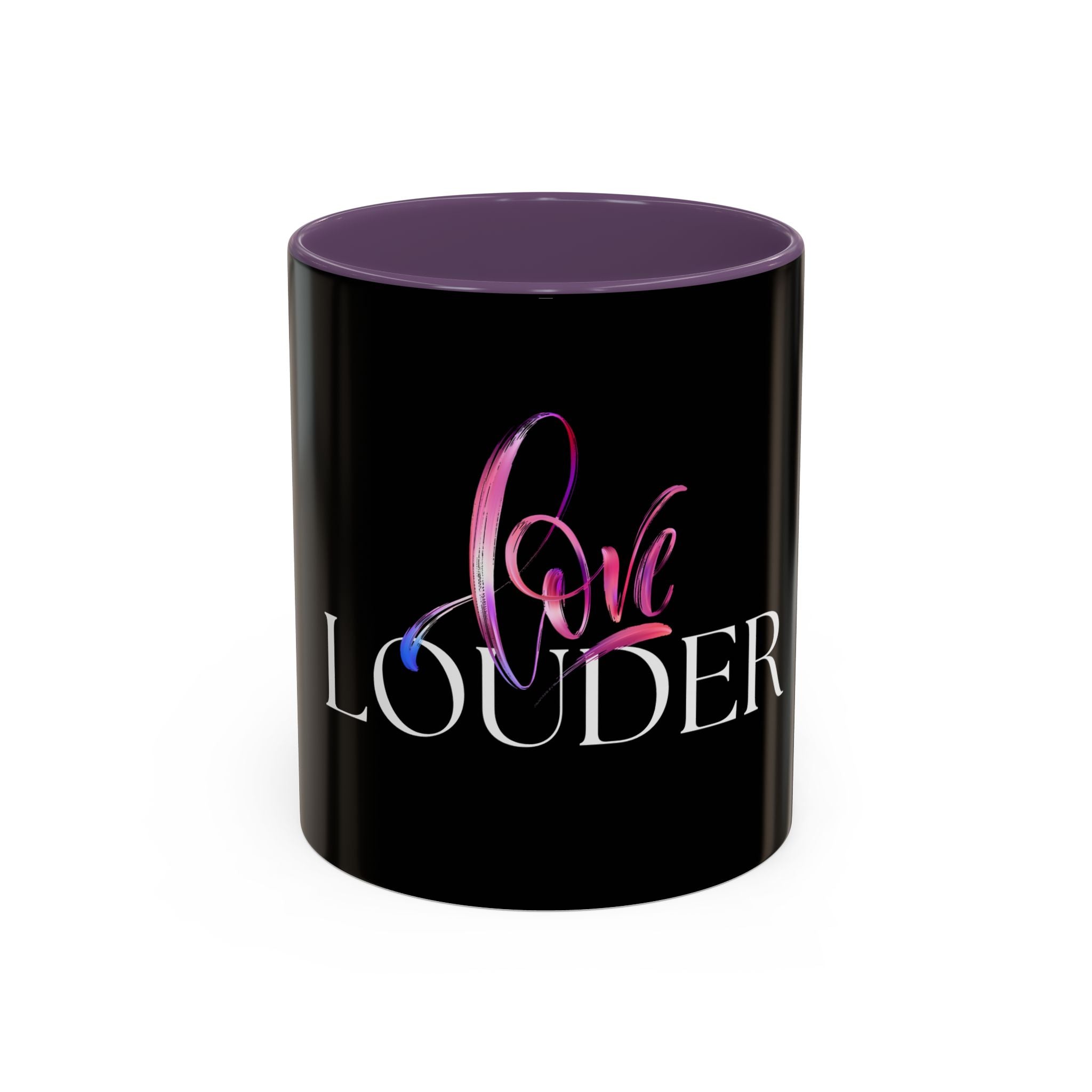 Love Louder Accent Coffee Mug - Perfect Gift for Coffee Lovers