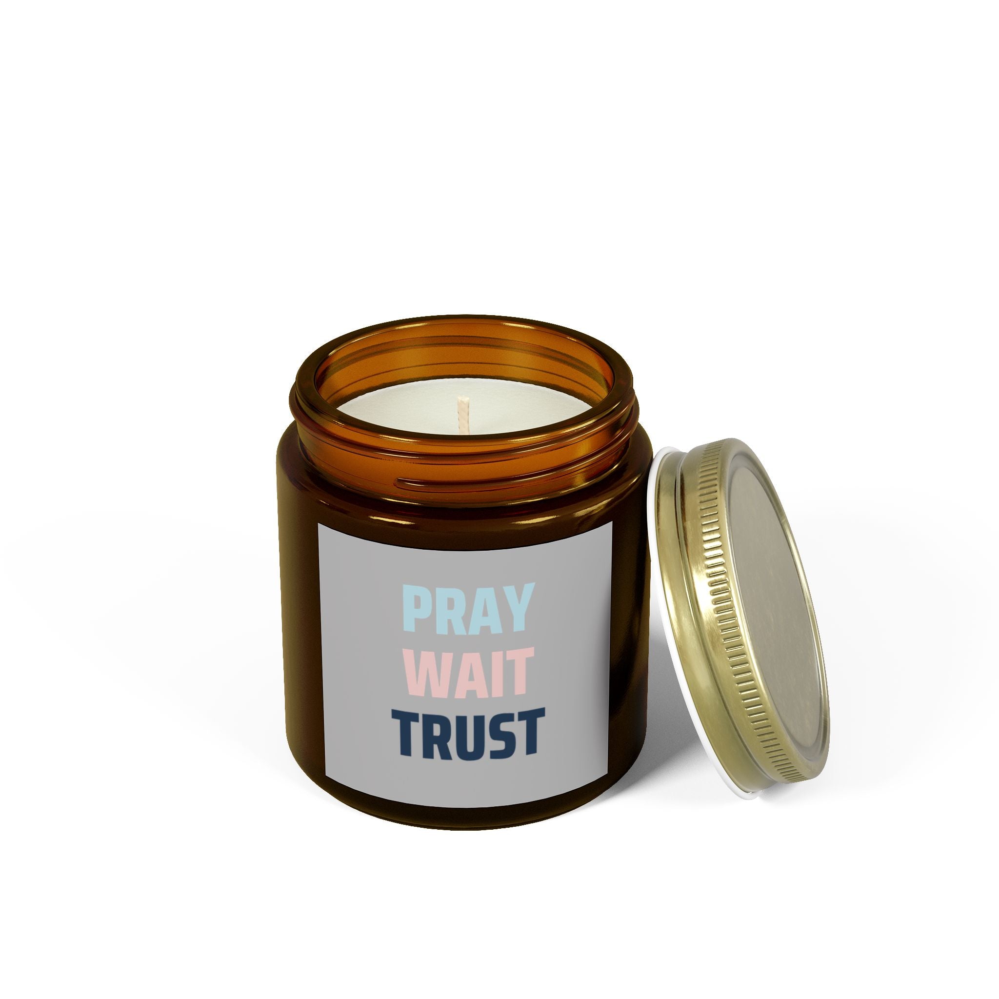 Candle Scented Prayer Wait Trust Coconut Apricot Wax