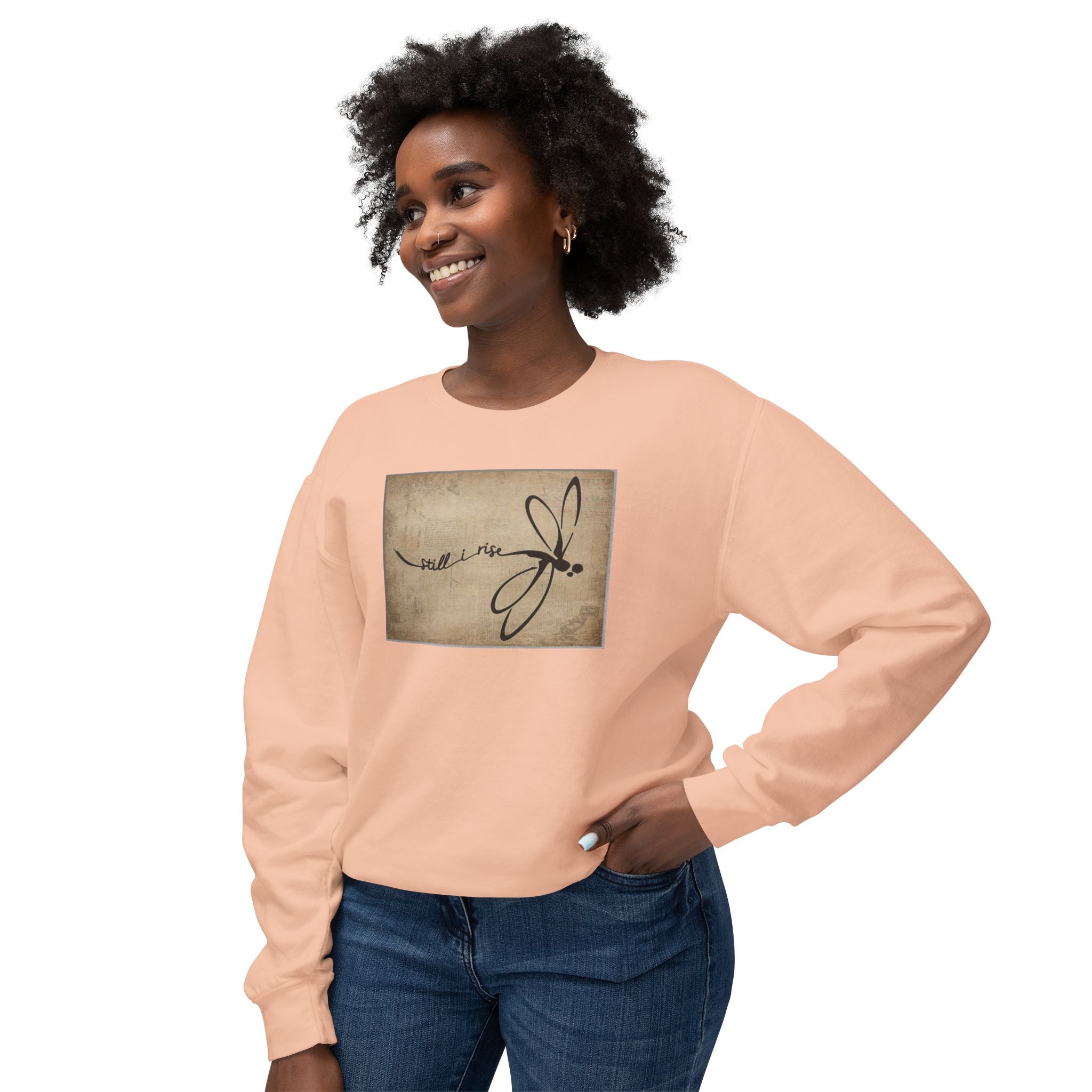 Dragonfly Crewneck Sweatshirt - Still I Rise Graphic