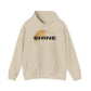 Hoodie — 'SHINE' Gold Glitter Brushstroke Graphic Hoodie