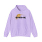 Hoodie — 'SHINE' Gold Glitter Brushstroke Graphic Hoodie