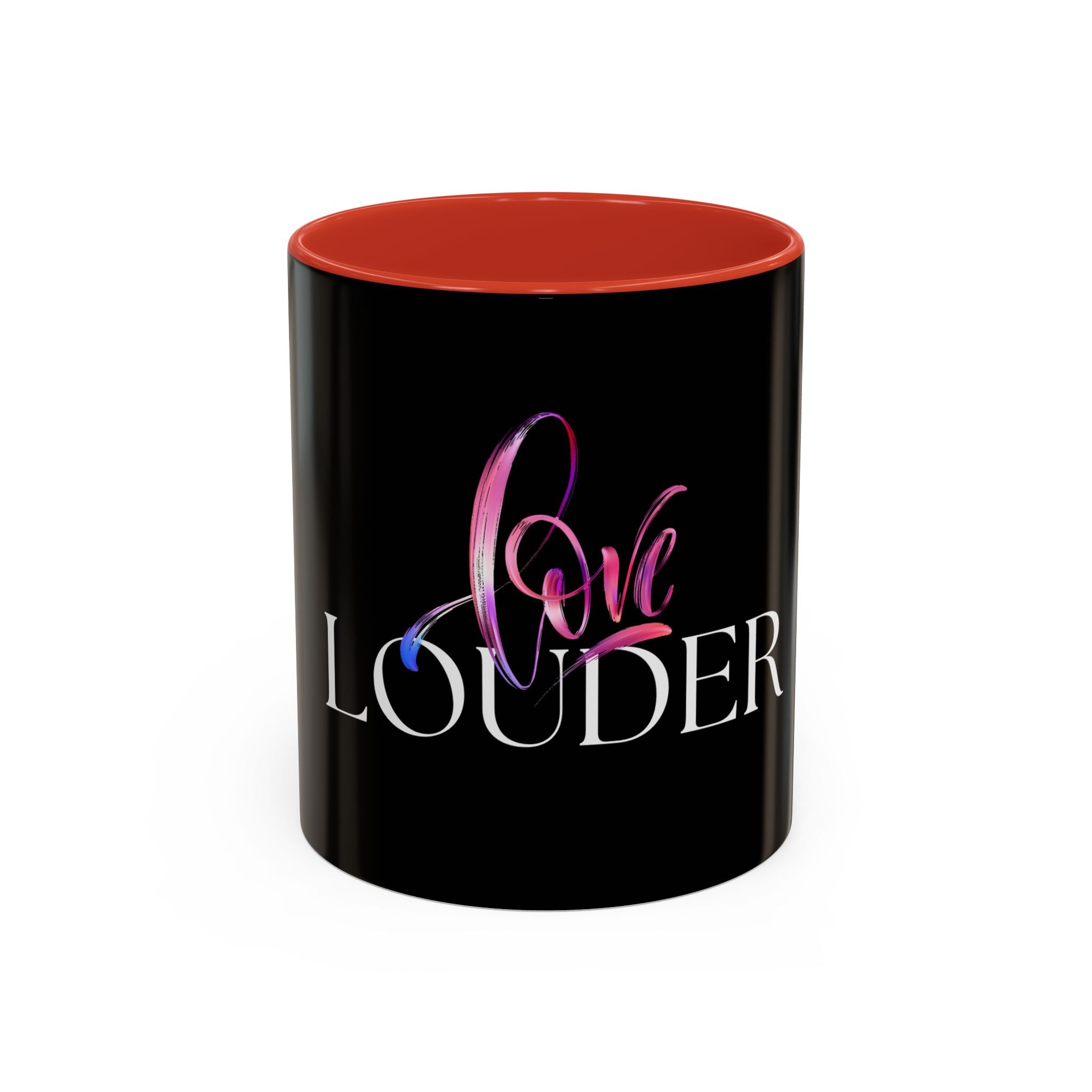 Love Louder Accent Coffee Mug - Perfect Gift for Coffee Lovers