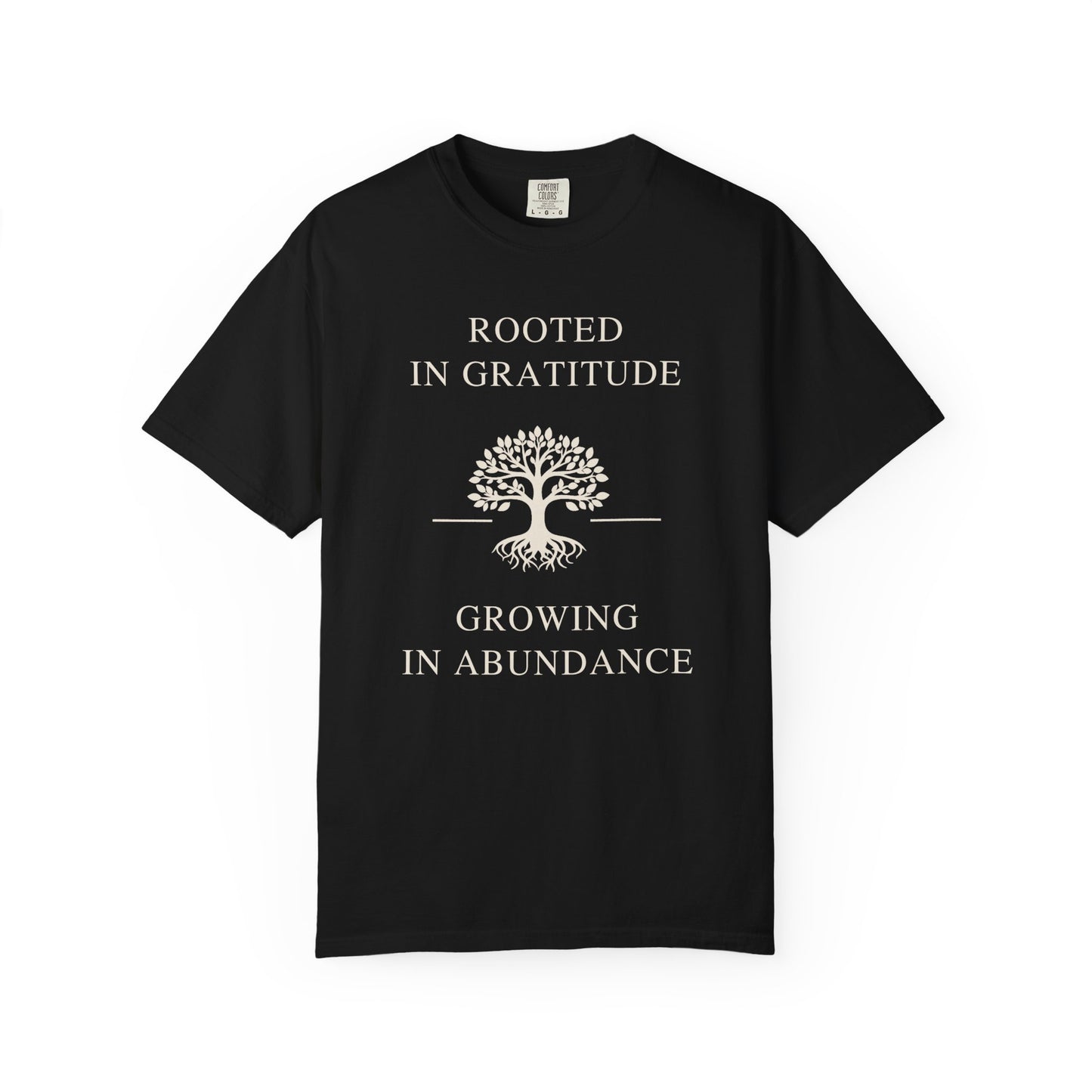 Rooted in Gratitude Comfort Colors Shirt, Tree of Life Spiritual Tee
