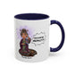 Auntie Aura Galaxy Mug — “Universe REALLY?!” Accent Ceramic Coffee Mug