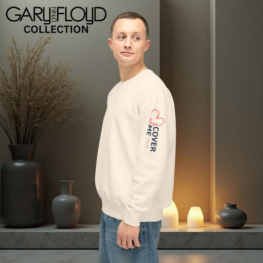 Vintage Comfort Crewneck Sweatshirt Love Cover Me Design