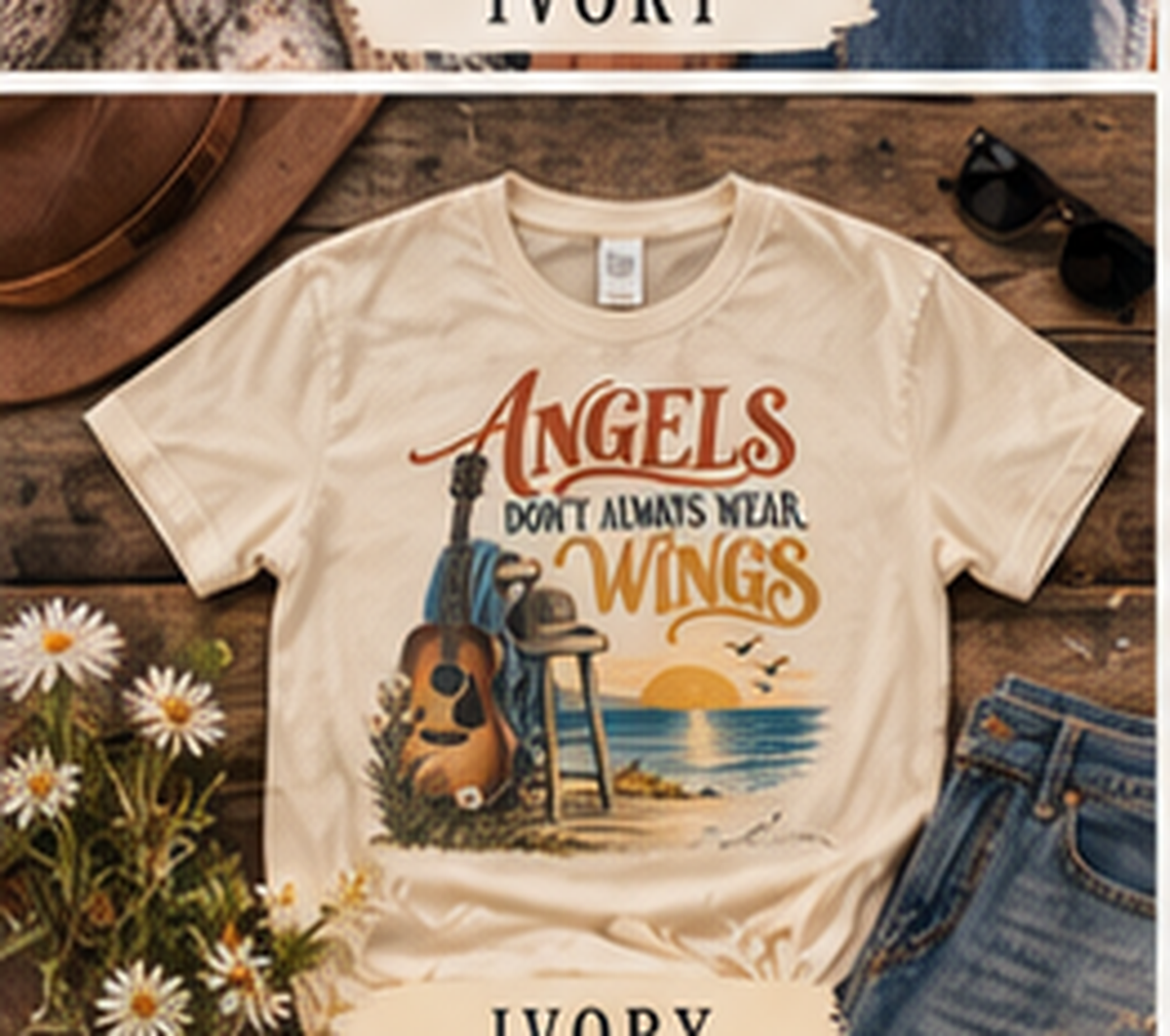 Angels Don’t Always Wear Wings T-Shirt | Harold Payne Collection | Comfort Colors® Tee