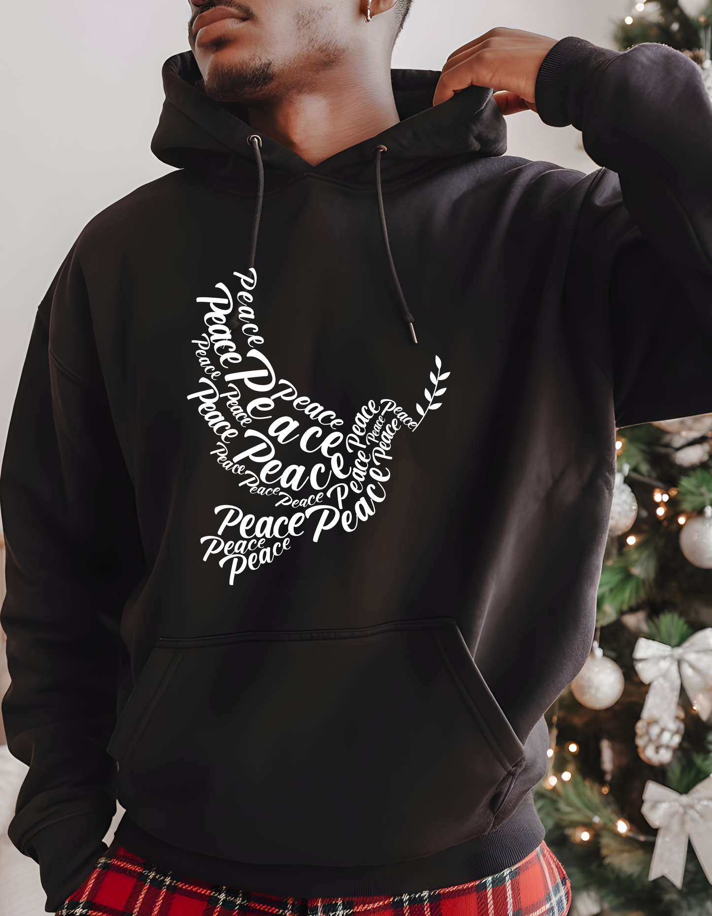 Dove of Words Hoodie — Inspirational Dove Typography Pullover