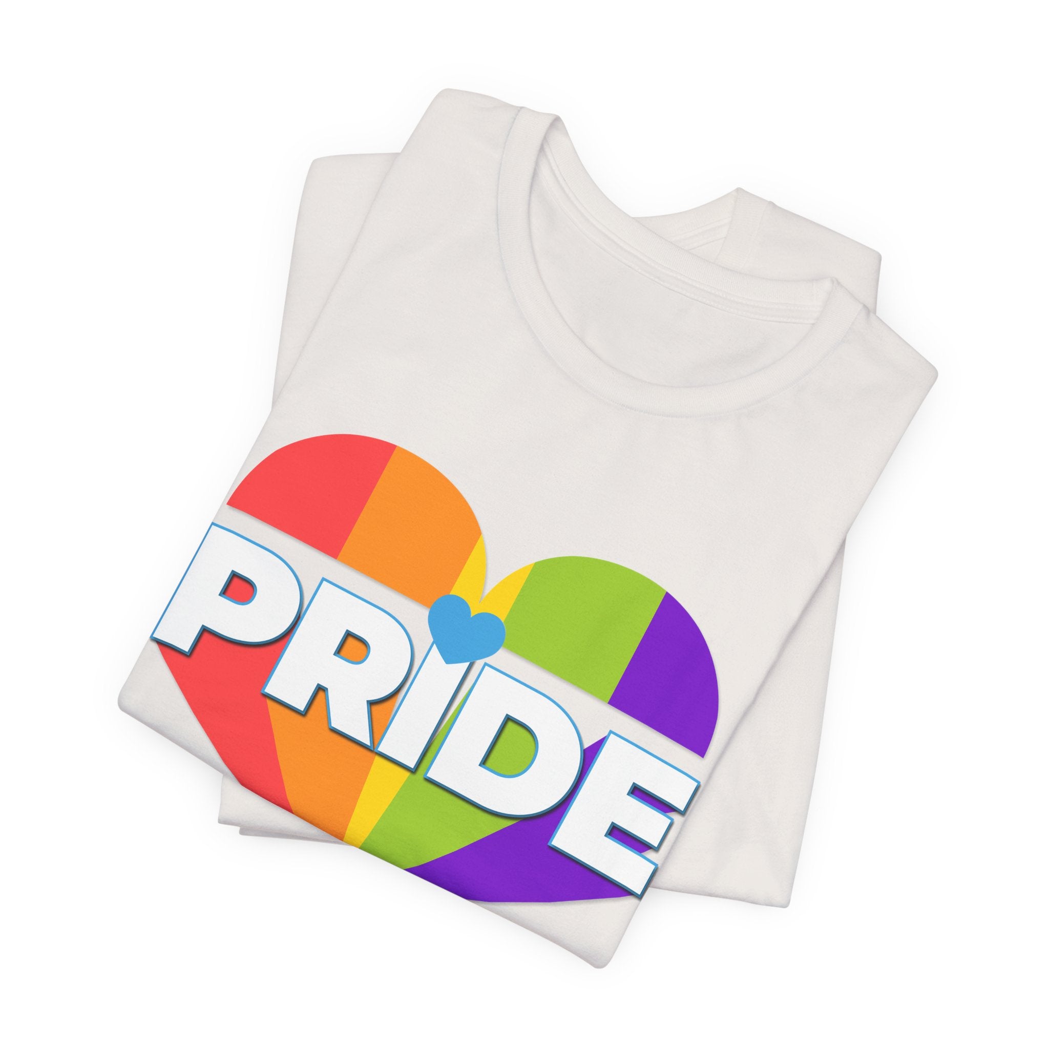 Pride Rainbow Heart Tee | Mile Hi Church logo