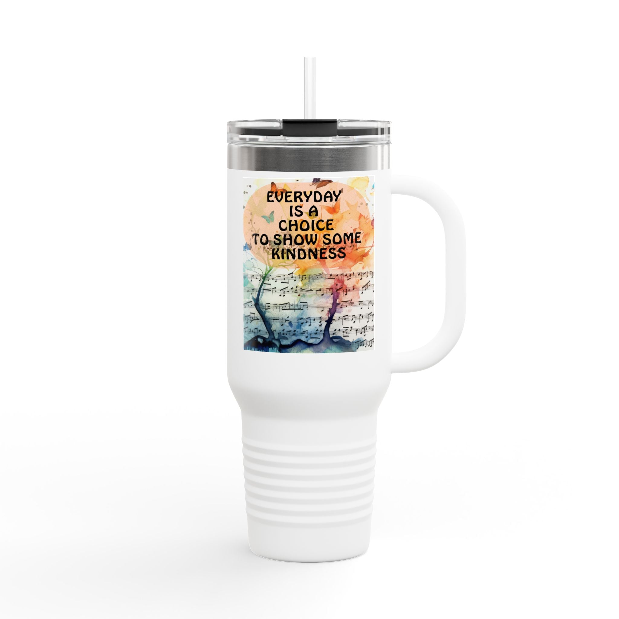 Inspirational Insulated Travel Mug | 40oz Drinkware for Kindness Advocates, Motivational Gifts, Everyday Use, Home, Office, Outdoors