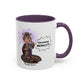 Auntie Aura Galaxy Mug — “Universe REALLY?!” Accent Ceramic Coffee Mug